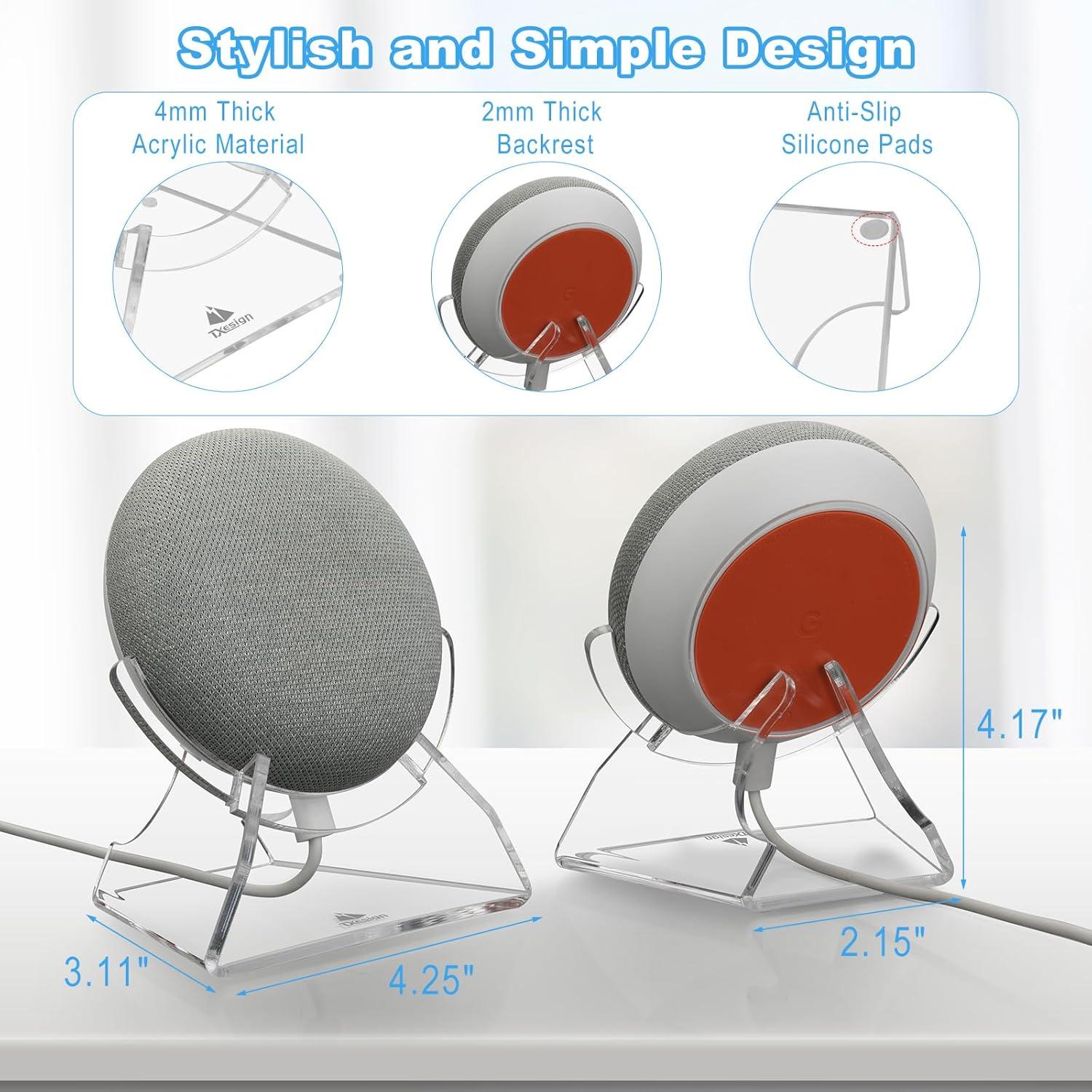 Soporte de Escritorio TXEsign Acrílico para Google Nest Mini