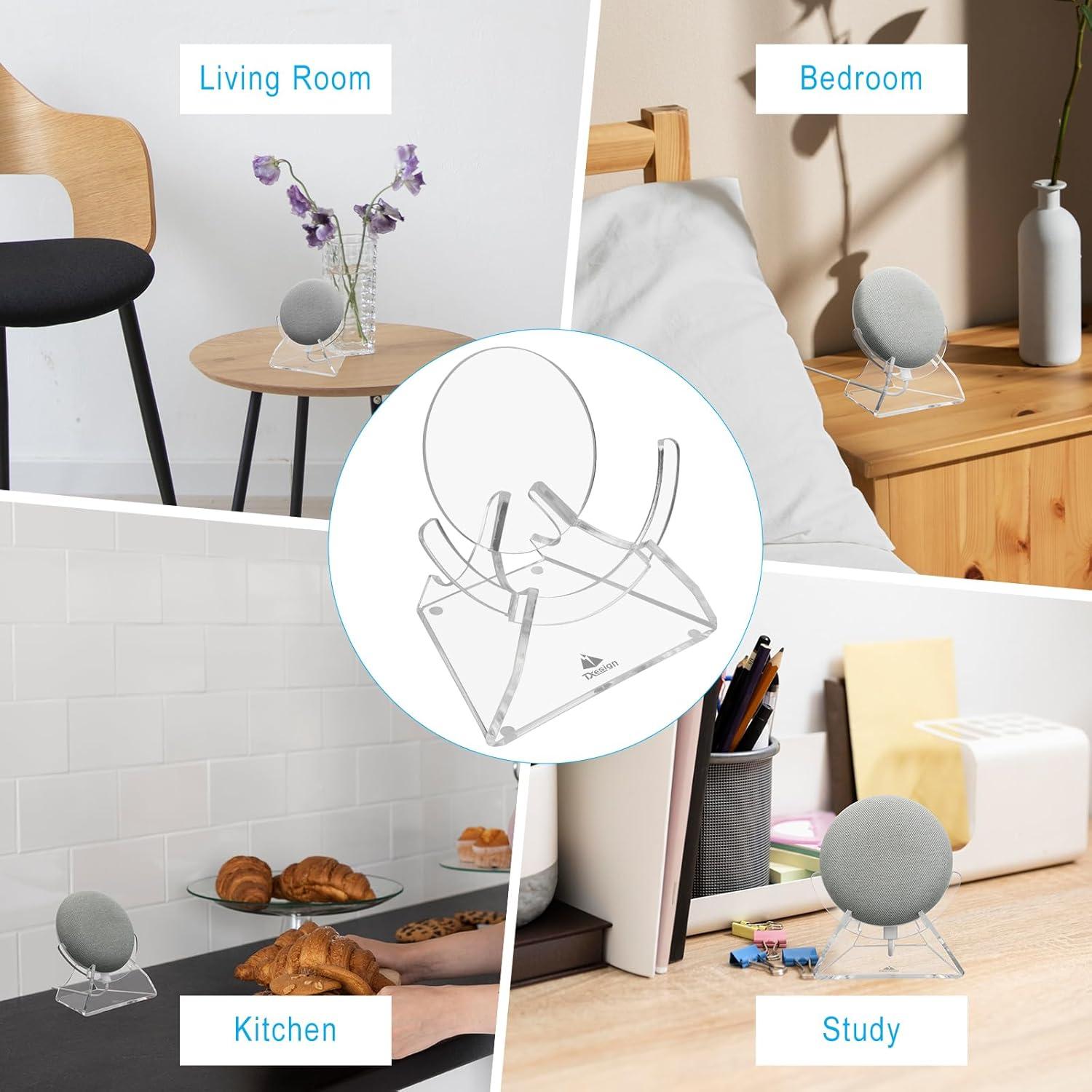 Soporte de Escritorio TXEsign Acrílico para Google Nest Mini