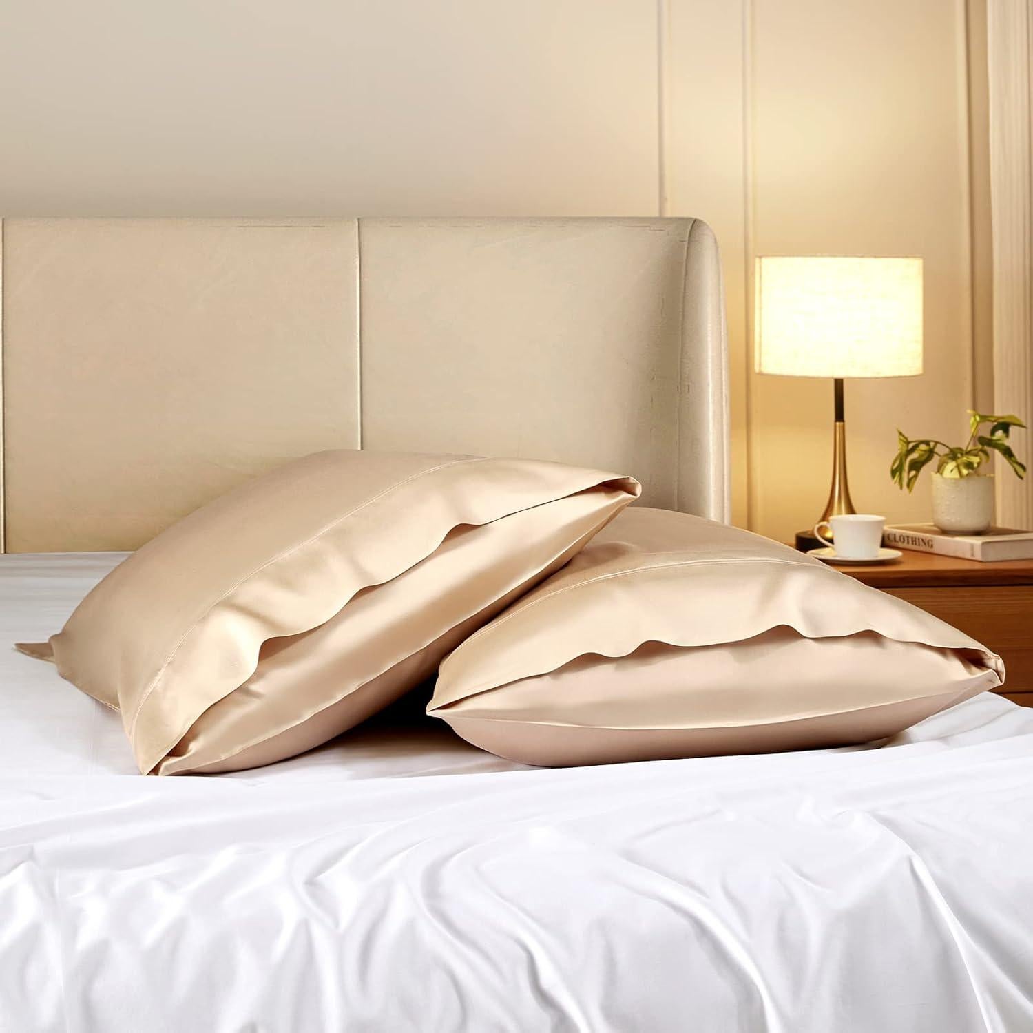 Funda de Almohada Reina Stnomy Eucalipto Tencel 300TC Champagne