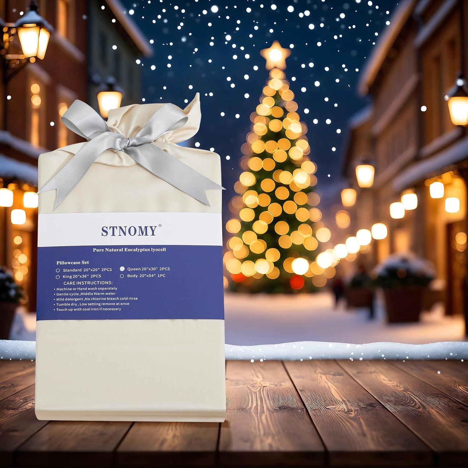 Funda de Almohada Reina Stnomy Eucalipto Tencel 300TC Champagne