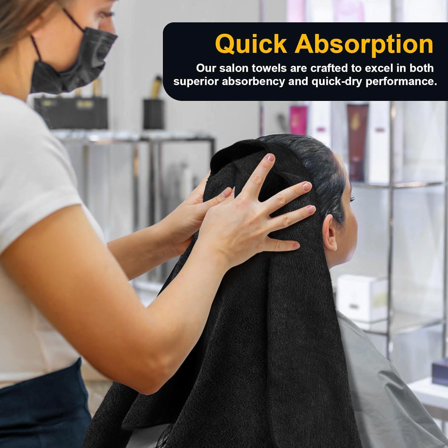 Paquete de 48 Toallas de Microfibra UNIMADE Negras 40x74 cm