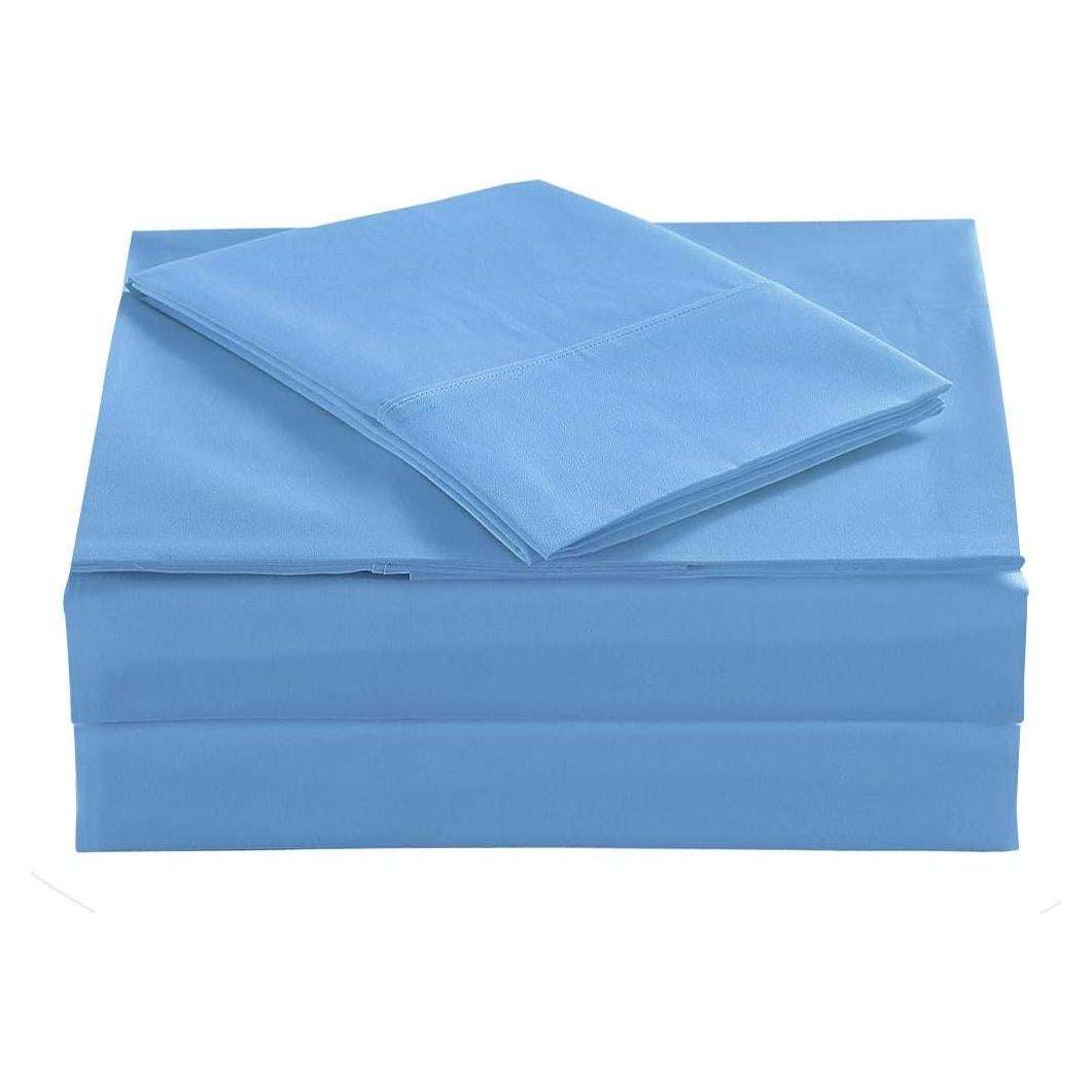 Juego de Sábanas Queen ELINEN 4 Piezas Algodón y Poliéster