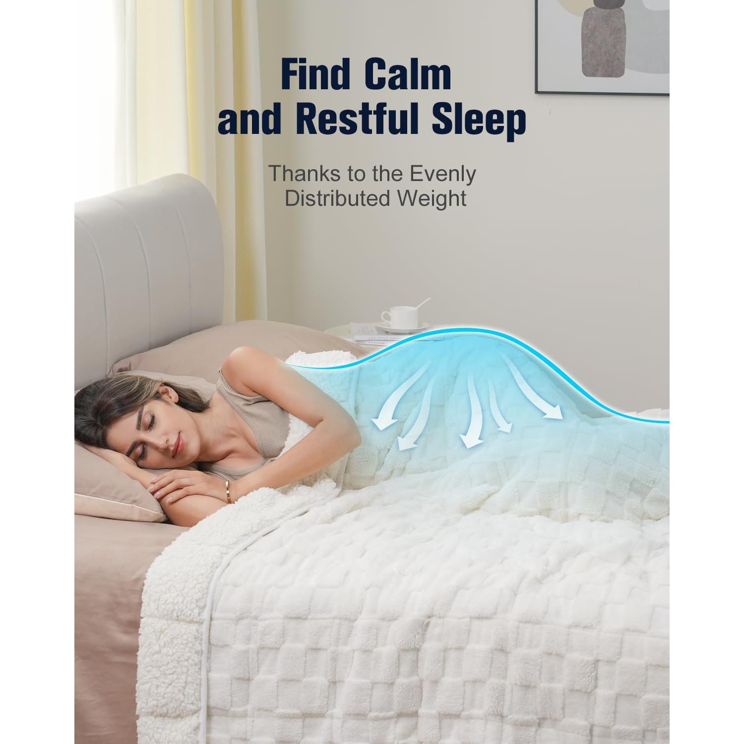 Manta Pesada Kivik Doble Cara 121.92x182.88cm Beige 6.8kg