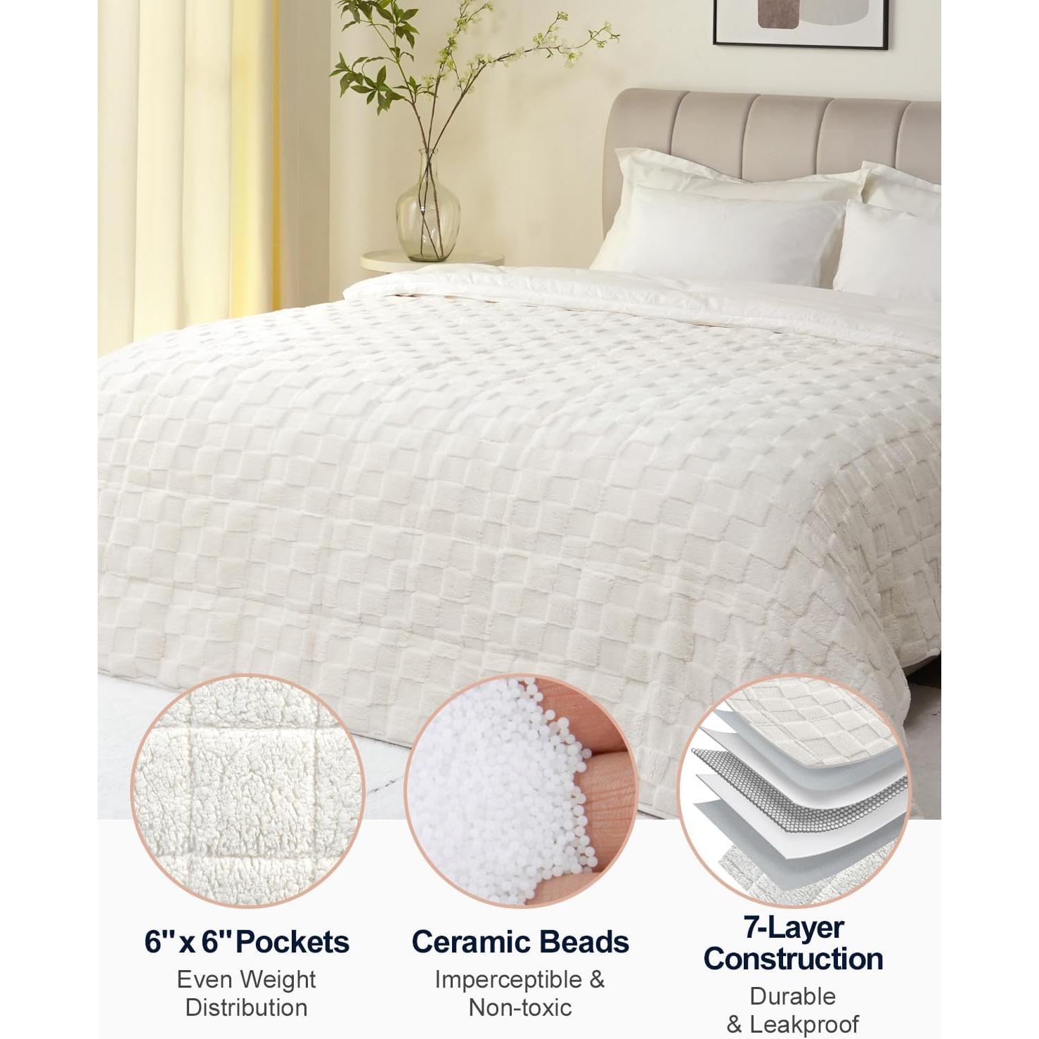 Manta Pesada Kivik Doble Cara 121.92x182.88cm Beige 6.8kg