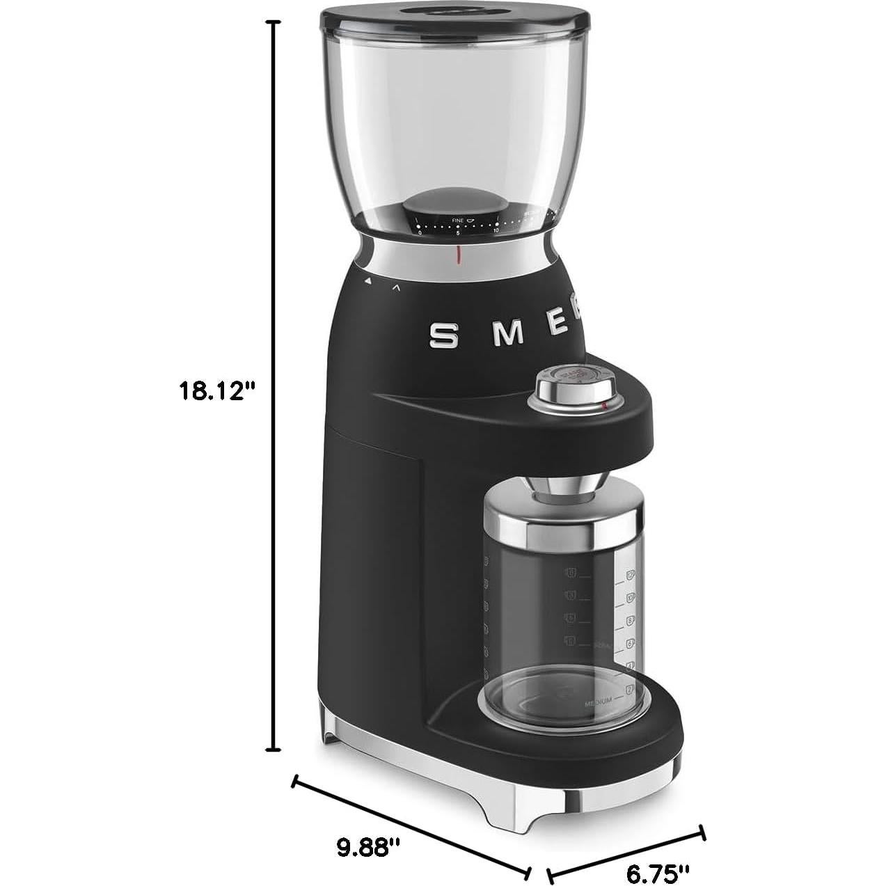 Molinillo de Café SMEG CGF11 Retro - 30 Configuraciones, 350g