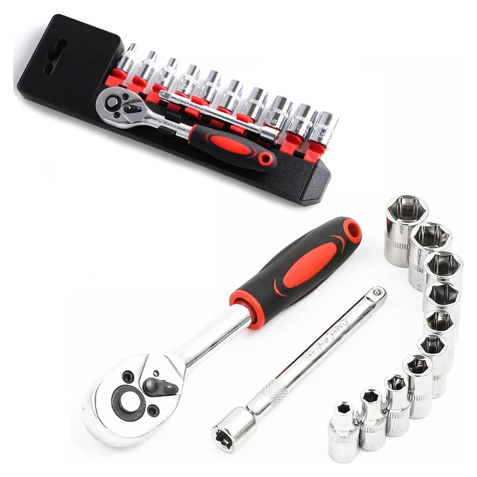 Juego de Llave de Carraca LSLANSOON 12 Pcs 4-13 mm