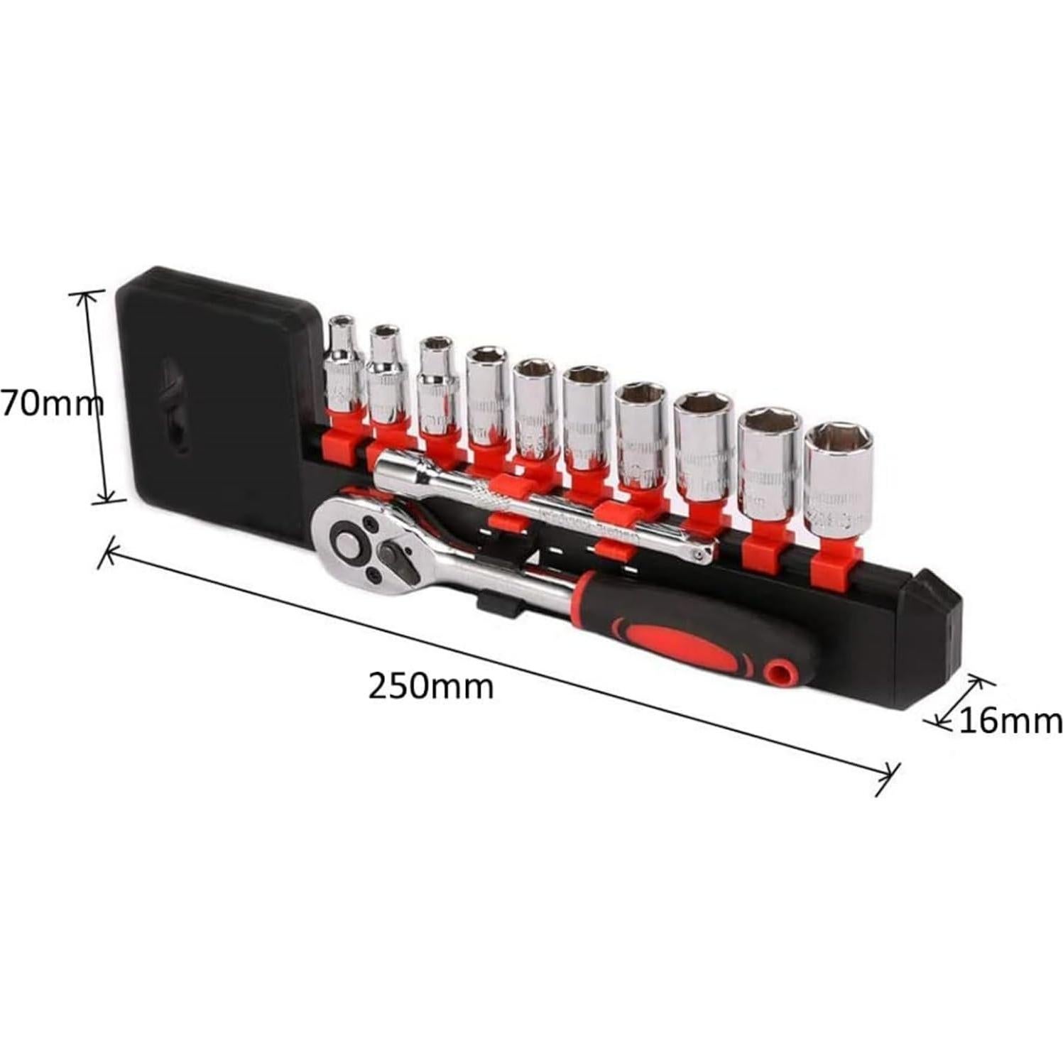 Juego de Llave de Carraca LSLANSOON 12 Pcs 4-13 mm