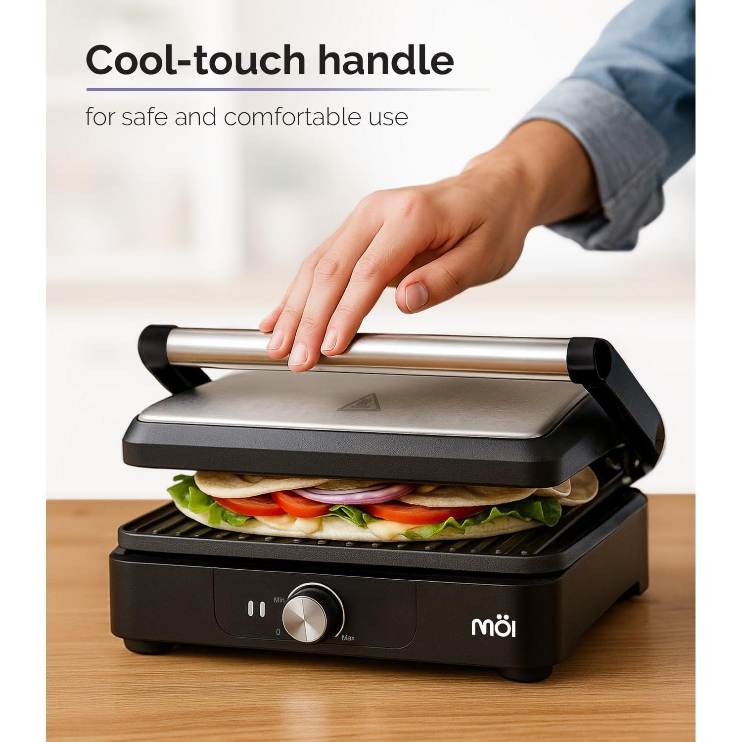 Prensa Panini MOI MPM4SLSSGM Acero Inoxidable 28x23cm