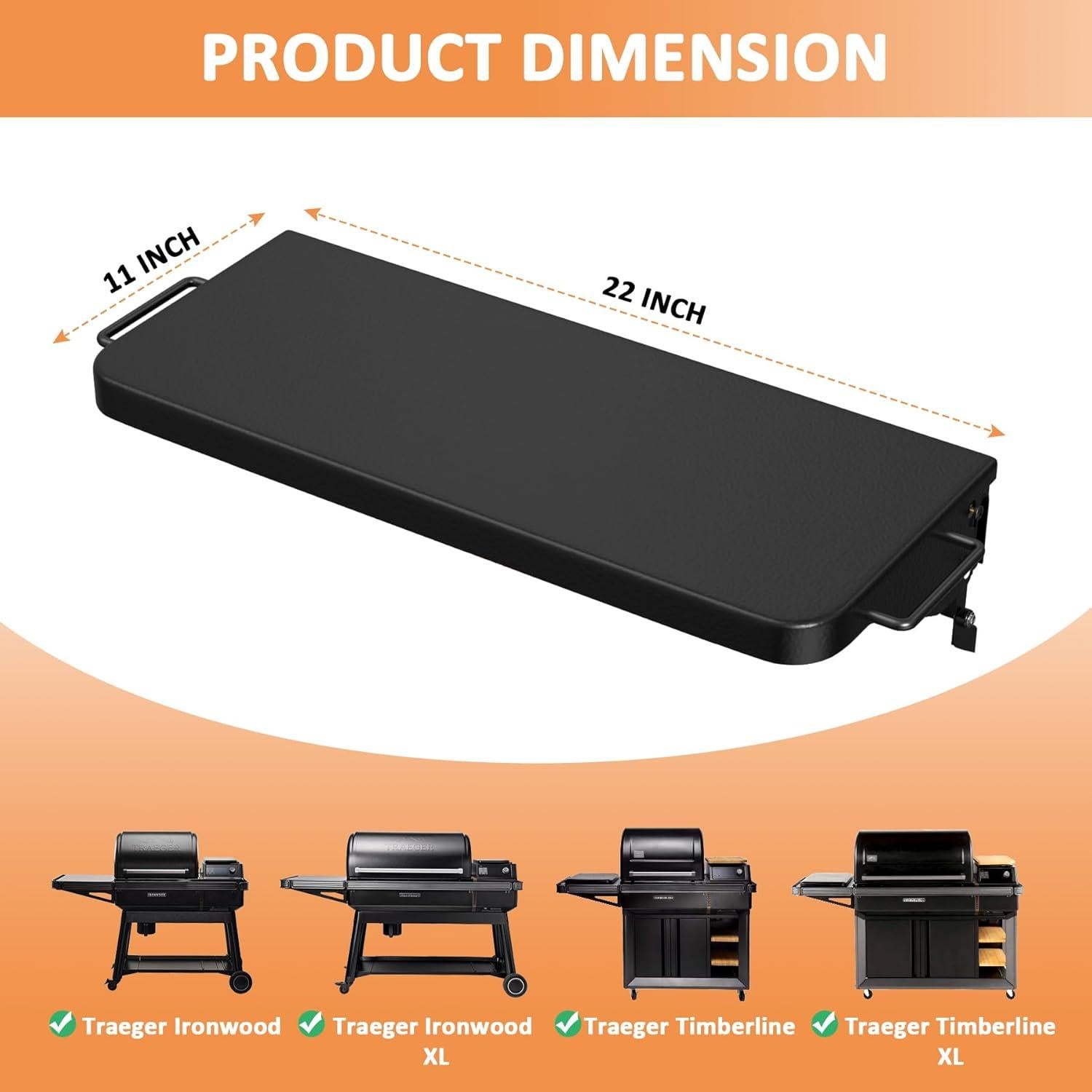 Estante Frontal Plegable AJinTeby BAC604 para Parrillas Traeger