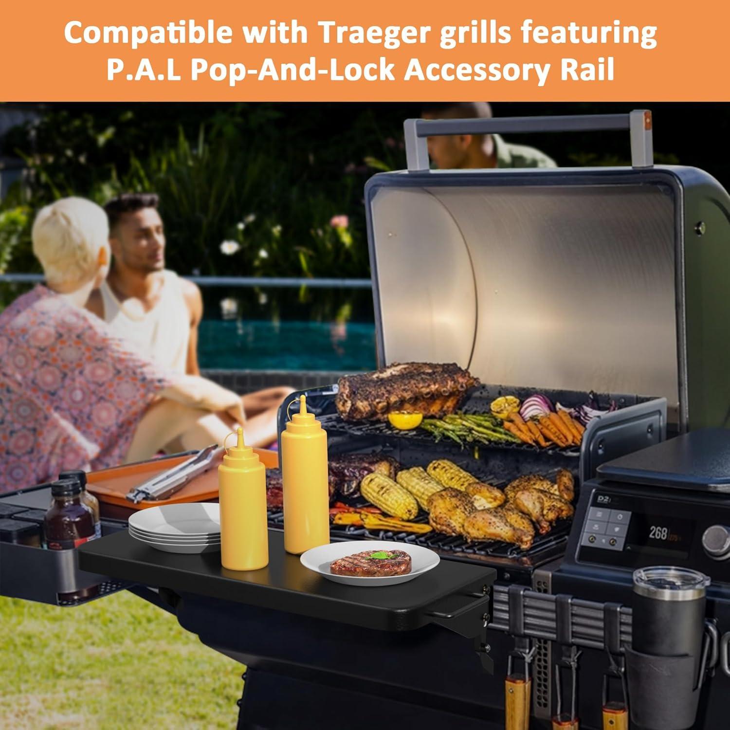 Estante Frontal Plegable AJinTeby BAC604 para Parrillas Traeger