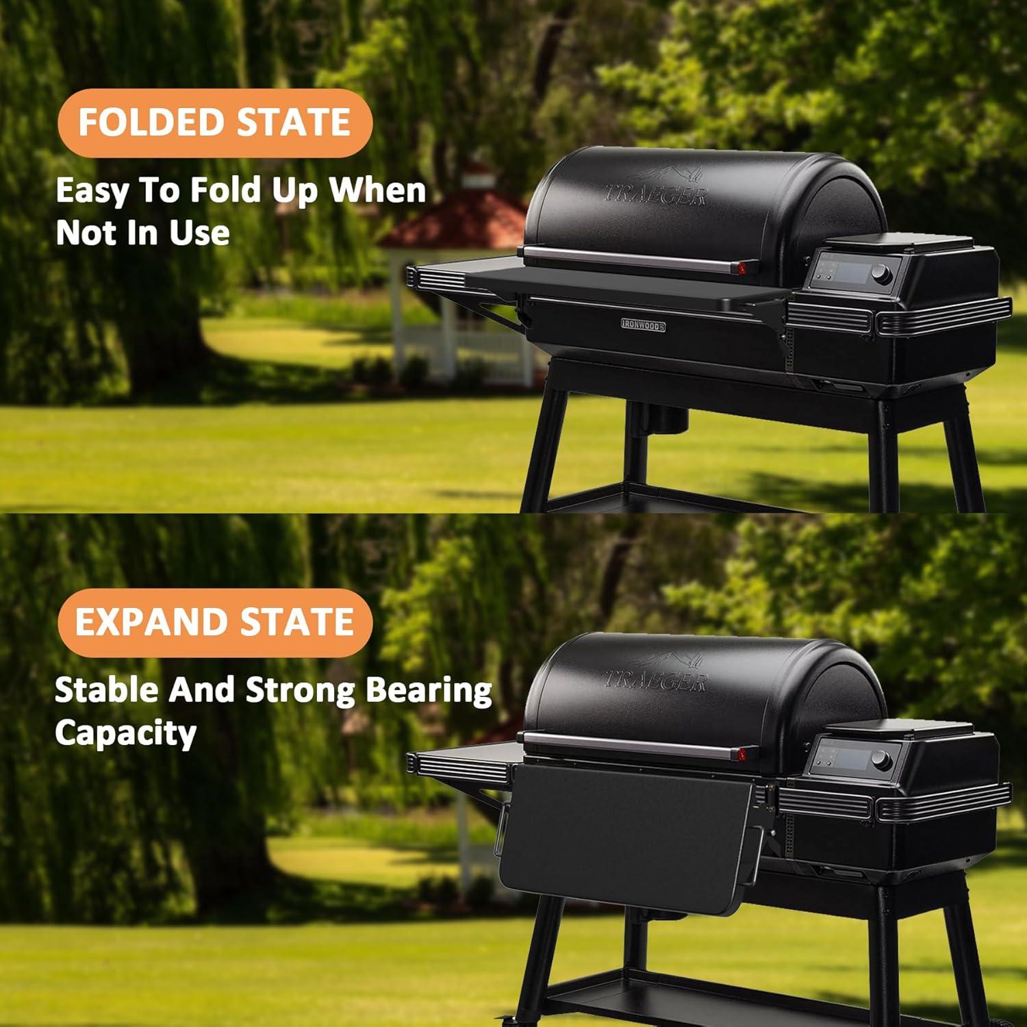 Estante Frontal Plegable AJinTeby BAC604 para Parrillas Traeger