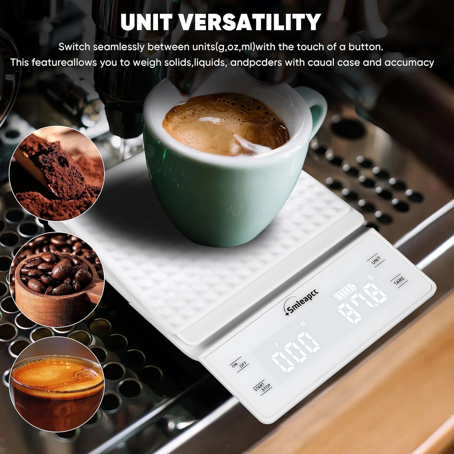 Báscula de Cocina Digital Smleapcc 3kg Alta Precisión Blanca