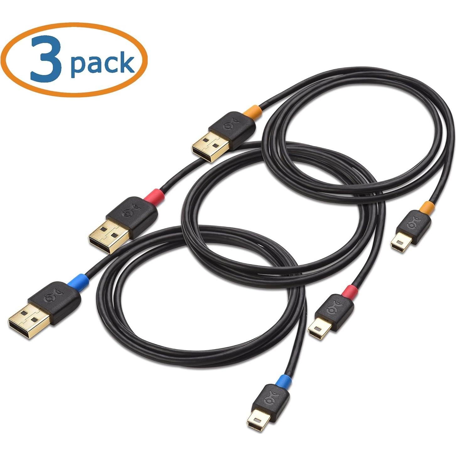 Paquete de 3 Cables USB a Mini USB 0.91 m Cable Matters