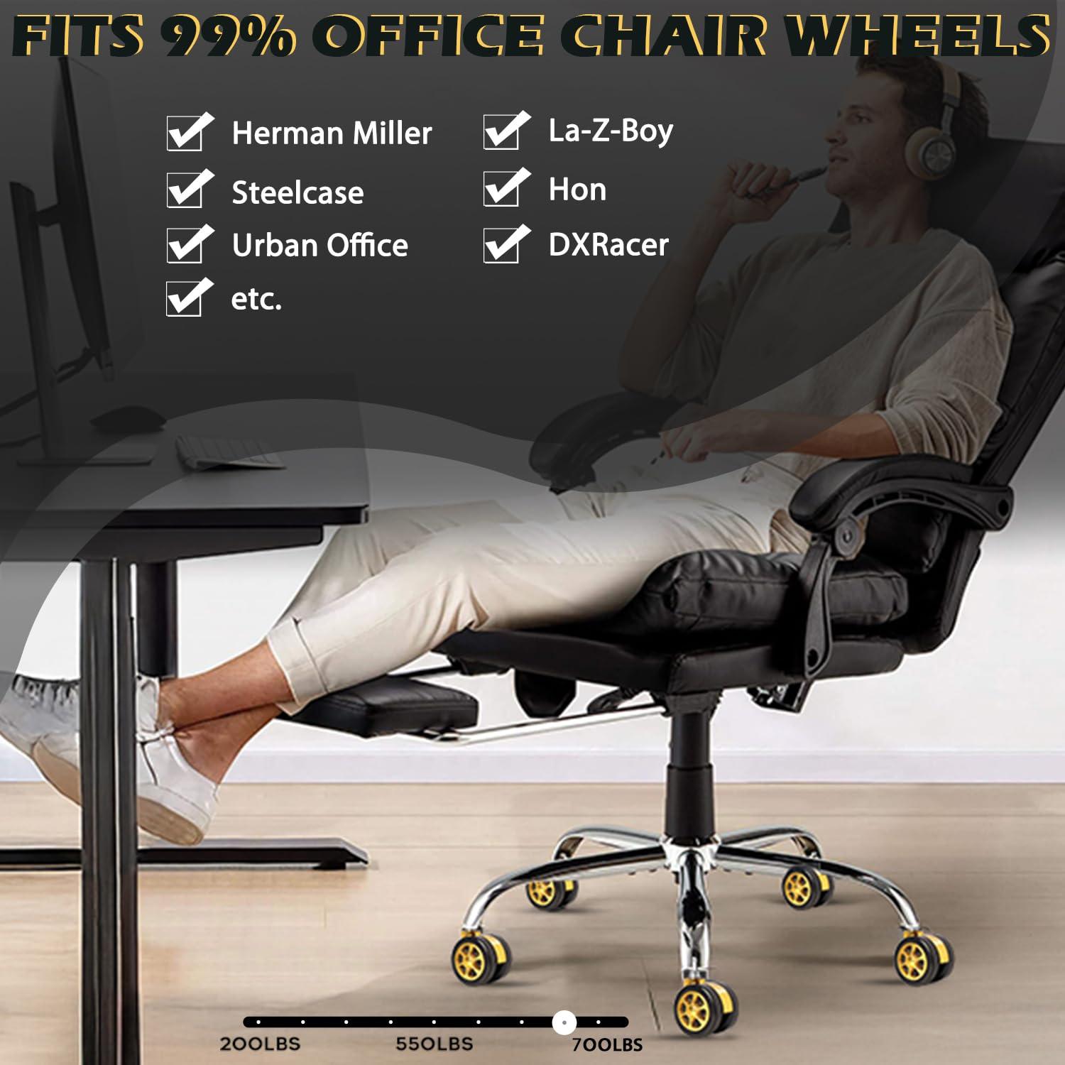 Ruedas de Reemplazo para Sillas de Oficina Wieyunn 6.35 cm