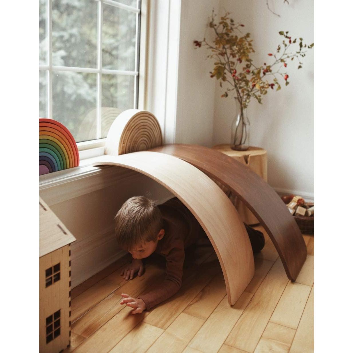 Kinderfeets Kinderboard LITE Tabla de Equilibrio de Madera 81x30x18 cm