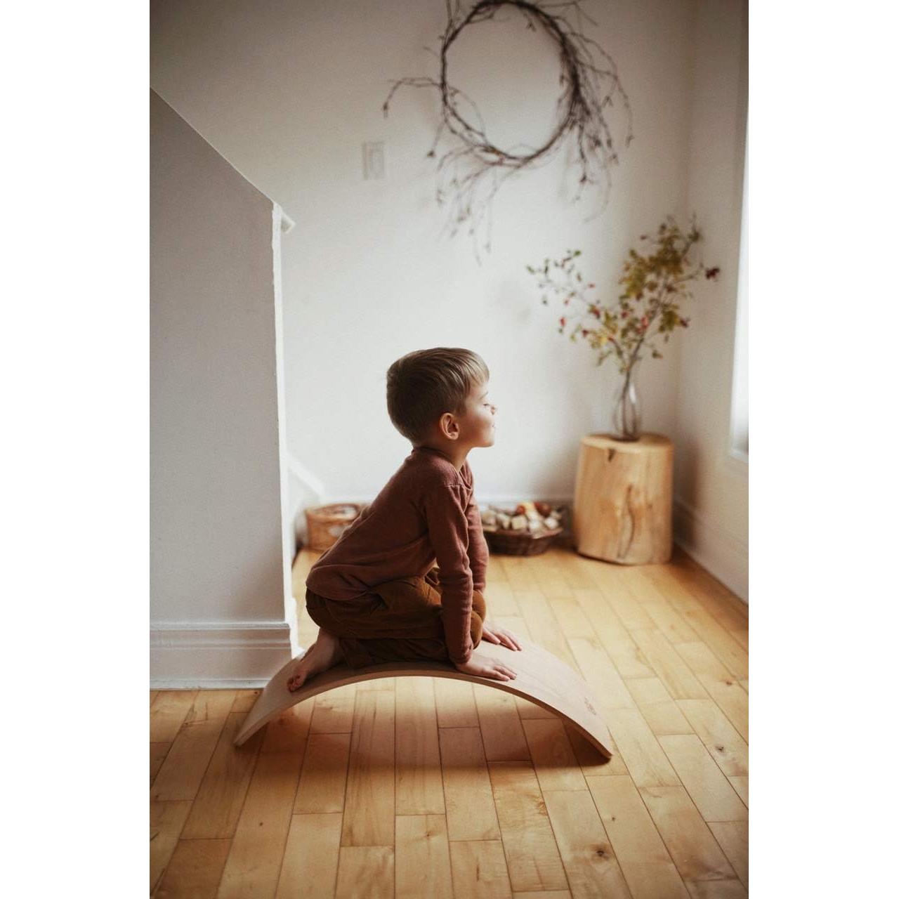 Kinderfeets Kinderboard LITE Tabla de Equilibrio de Madera 81x30x18 cm