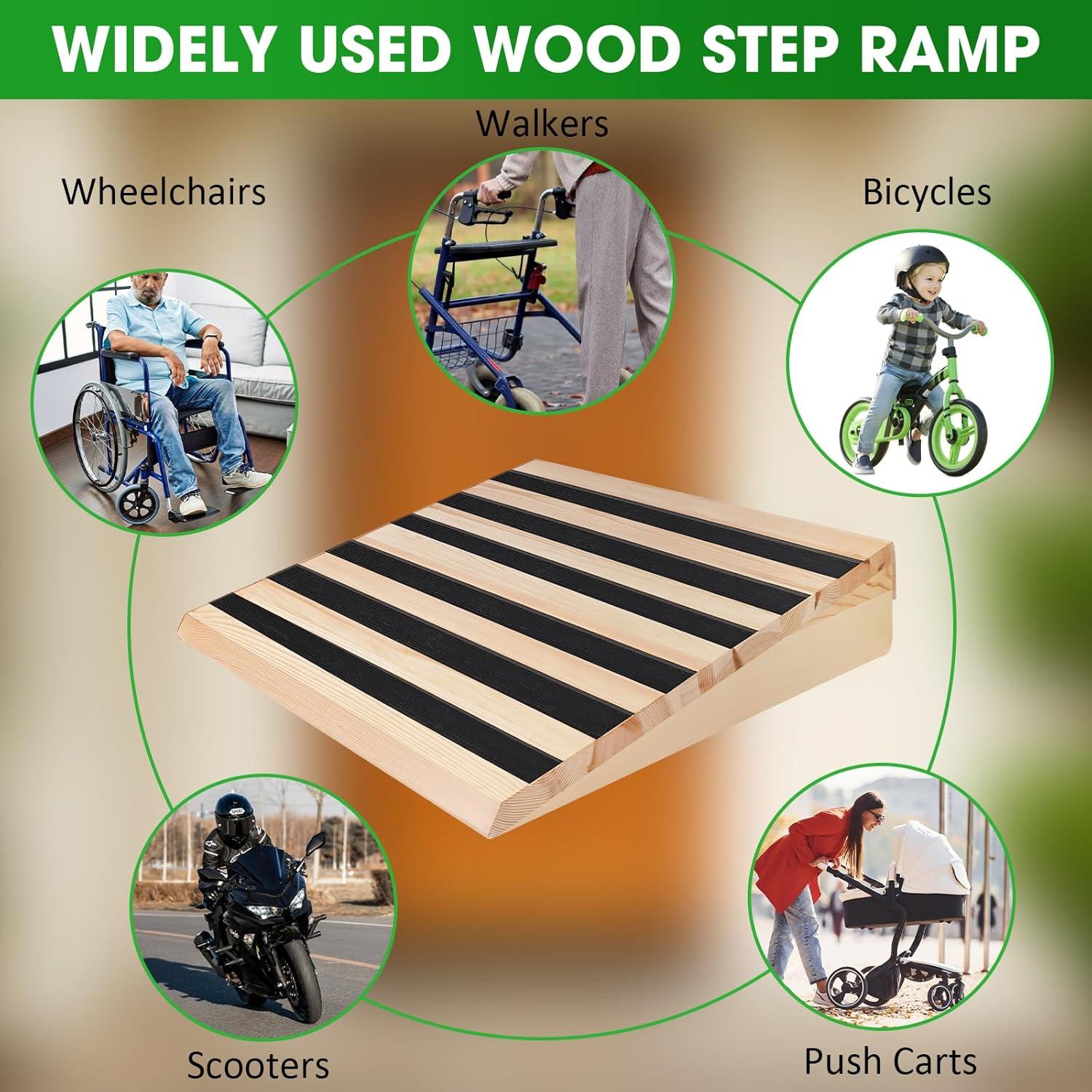 Rampa de Umbral de Madera Yeezoo 70.8x17.7x7.6 cm 362.9 kg