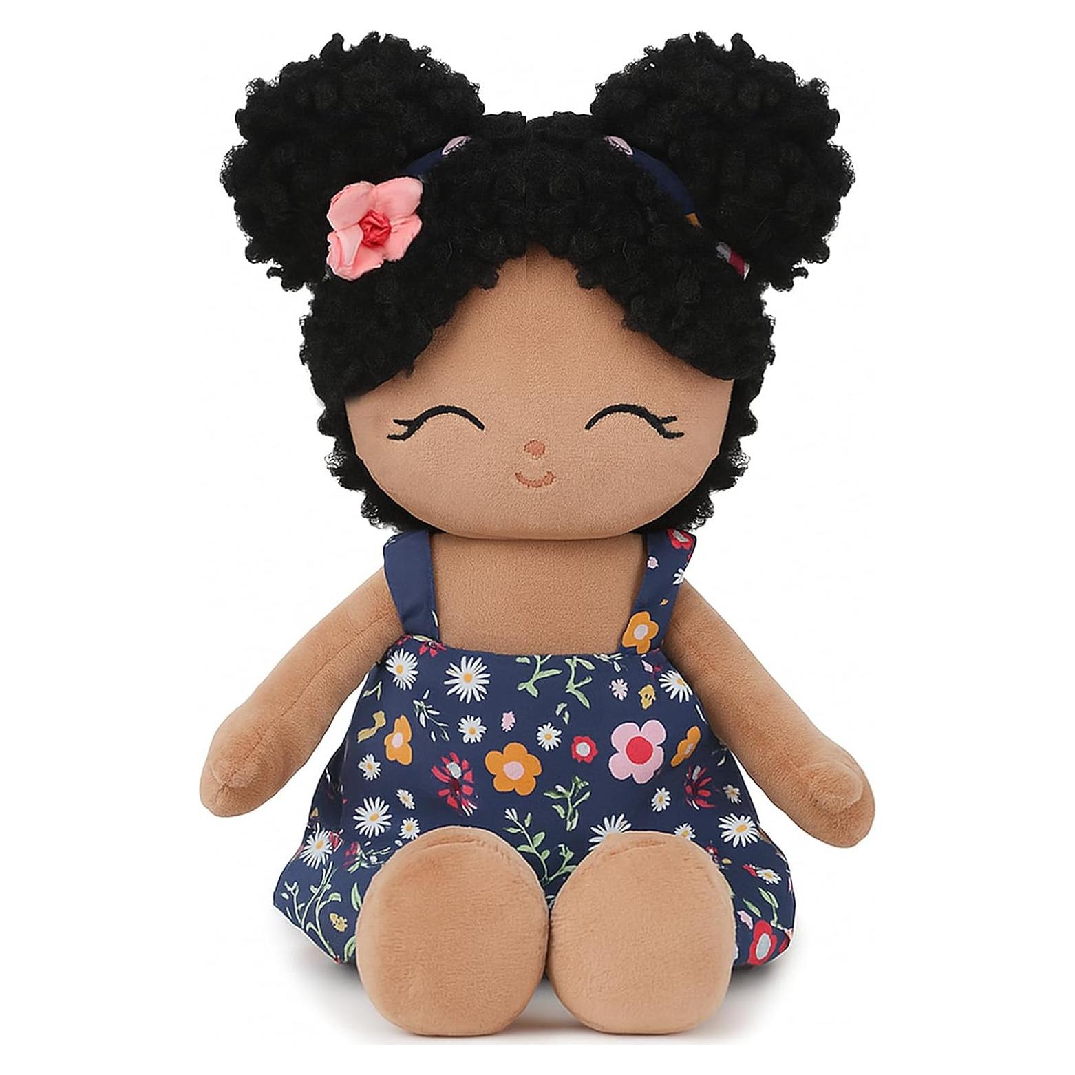 Muñeca de Trapo Suave Jumbrace 40.64 cm Negra para Bebé