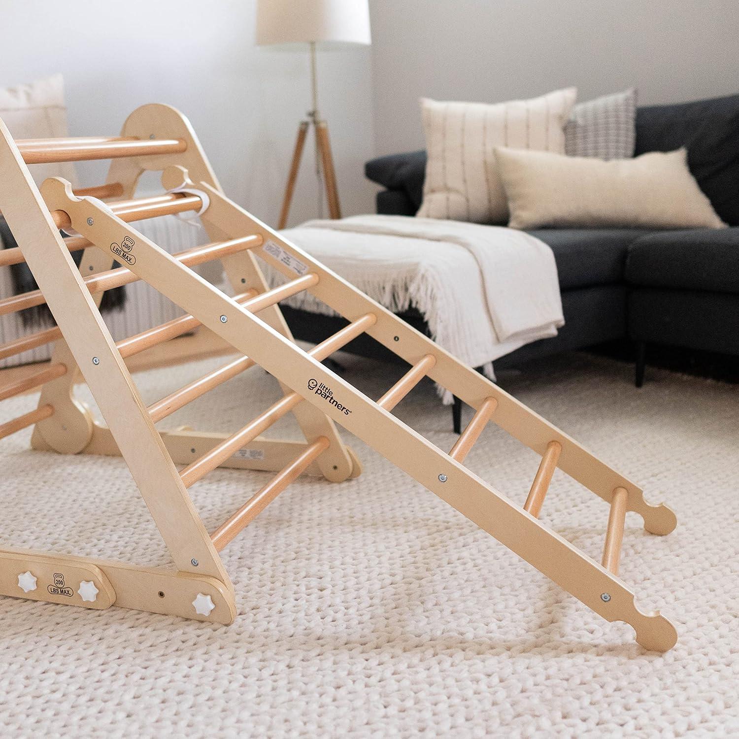 Escalera de Escalada Little Partners - Madera Natural para Niños