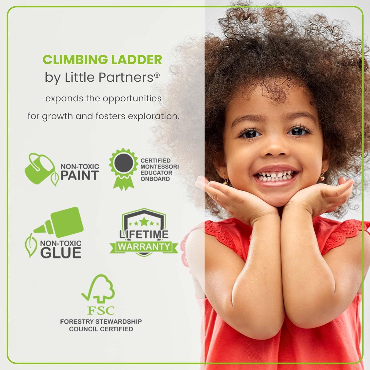 Escalera de Escalada Little Partners - Madera Natural para Niños