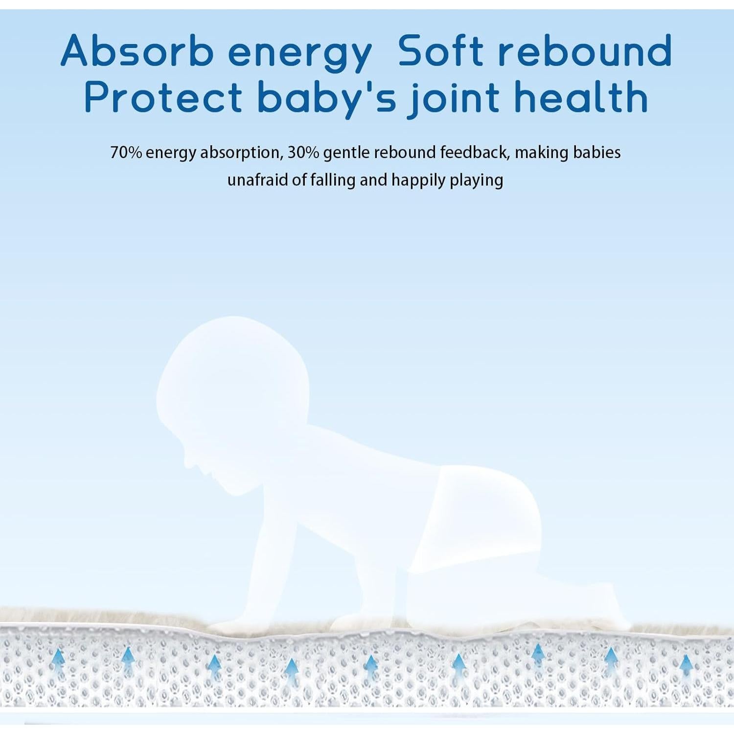 Alfombra de Juego Beige 1.50m x 1.00m Espuma de Memoria