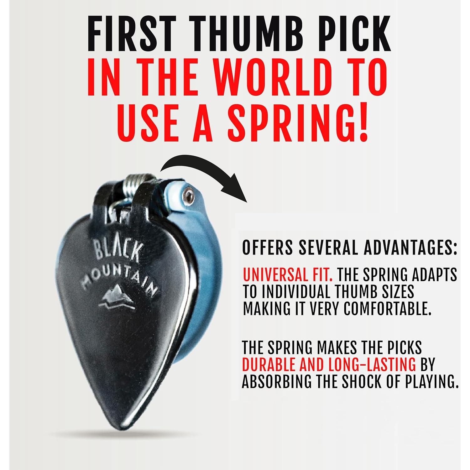 Puas de Pulgar Black Mountain - Paquete Variado para Guitarra