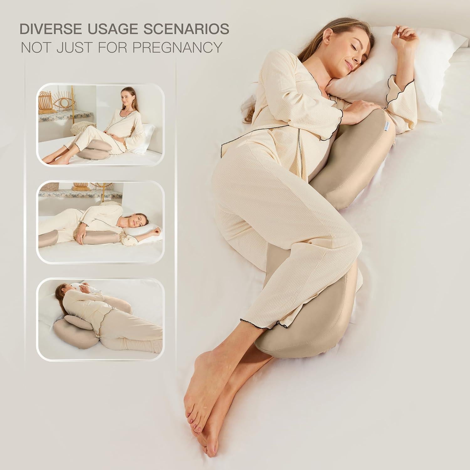 Almohada de Embarazo COZYREST Ajustable TENCEL Refrigerante