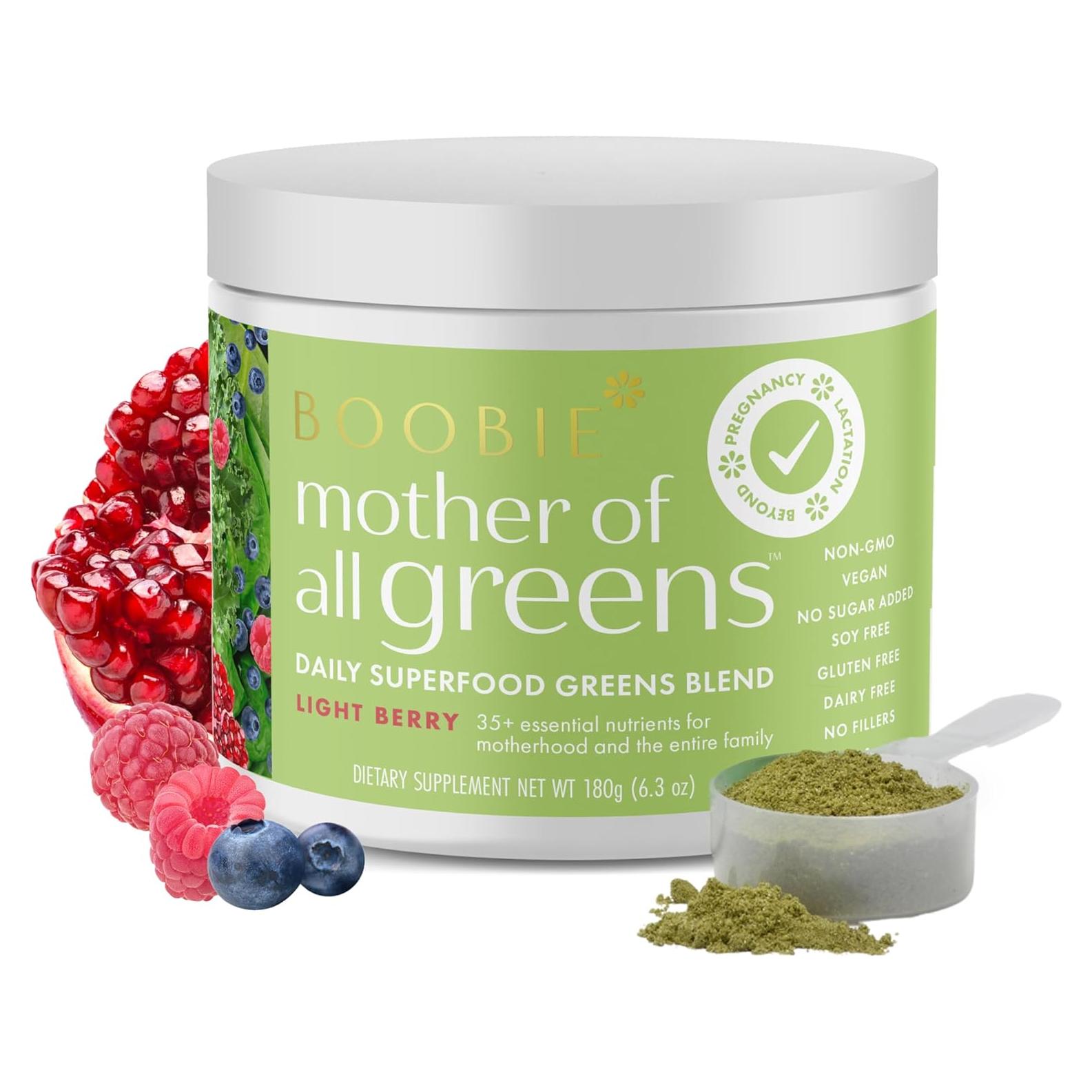 Polvo de Superalimento Verde Boobie 30 Porciones Sabor Baya