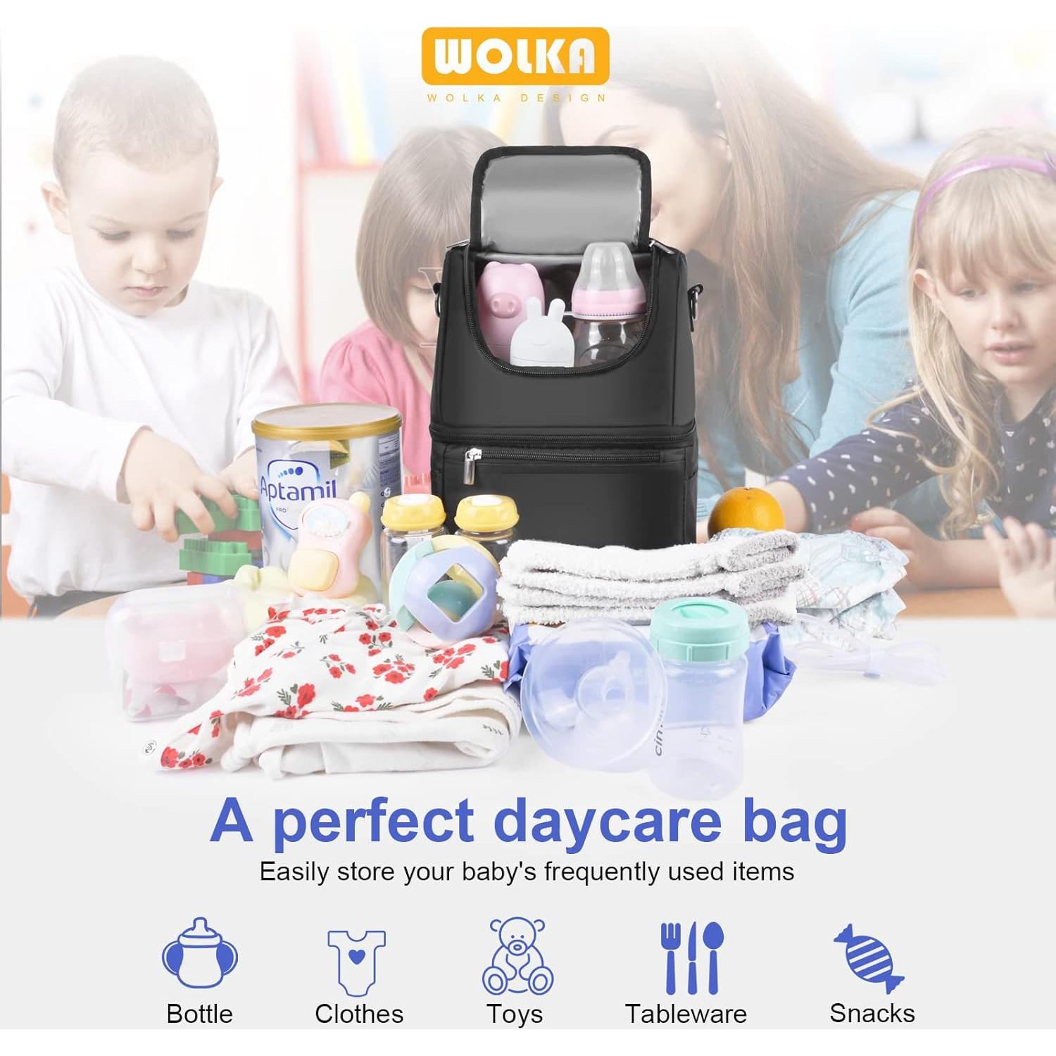 Bolsa Térmica para Leche Materna Wolka - Doble Compartimento 8.3L
