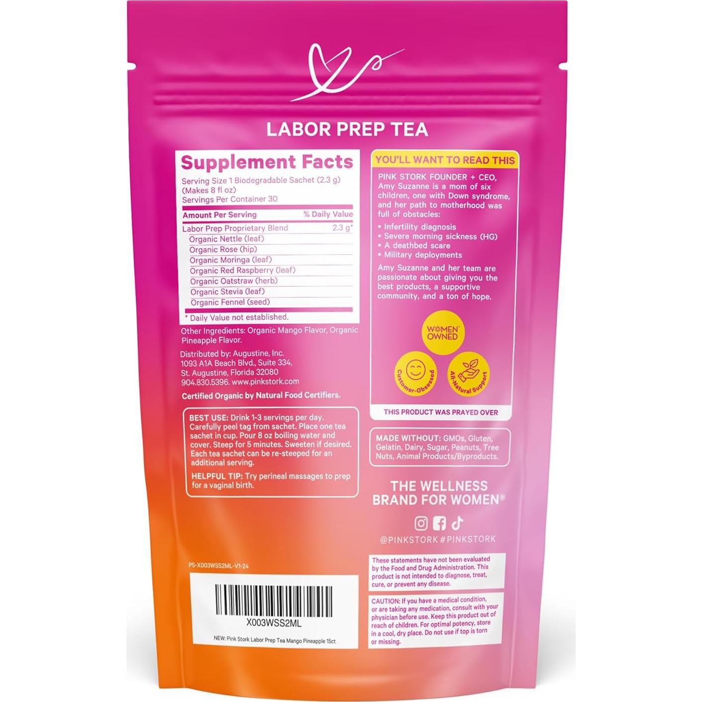 Té de Preparación para el Trabajo de Parto Pink Stork - Mango Piña