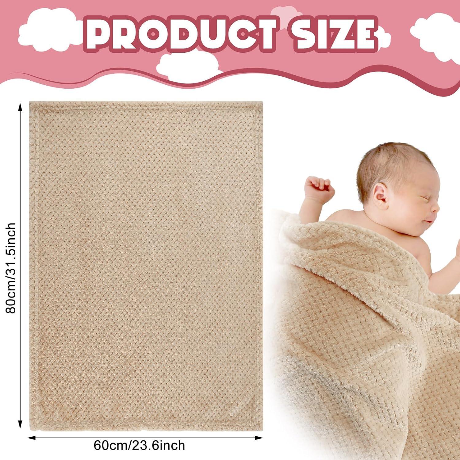 Manta Suave para Bebé Frienda 4 Pcs 80x60 cm Color Beige