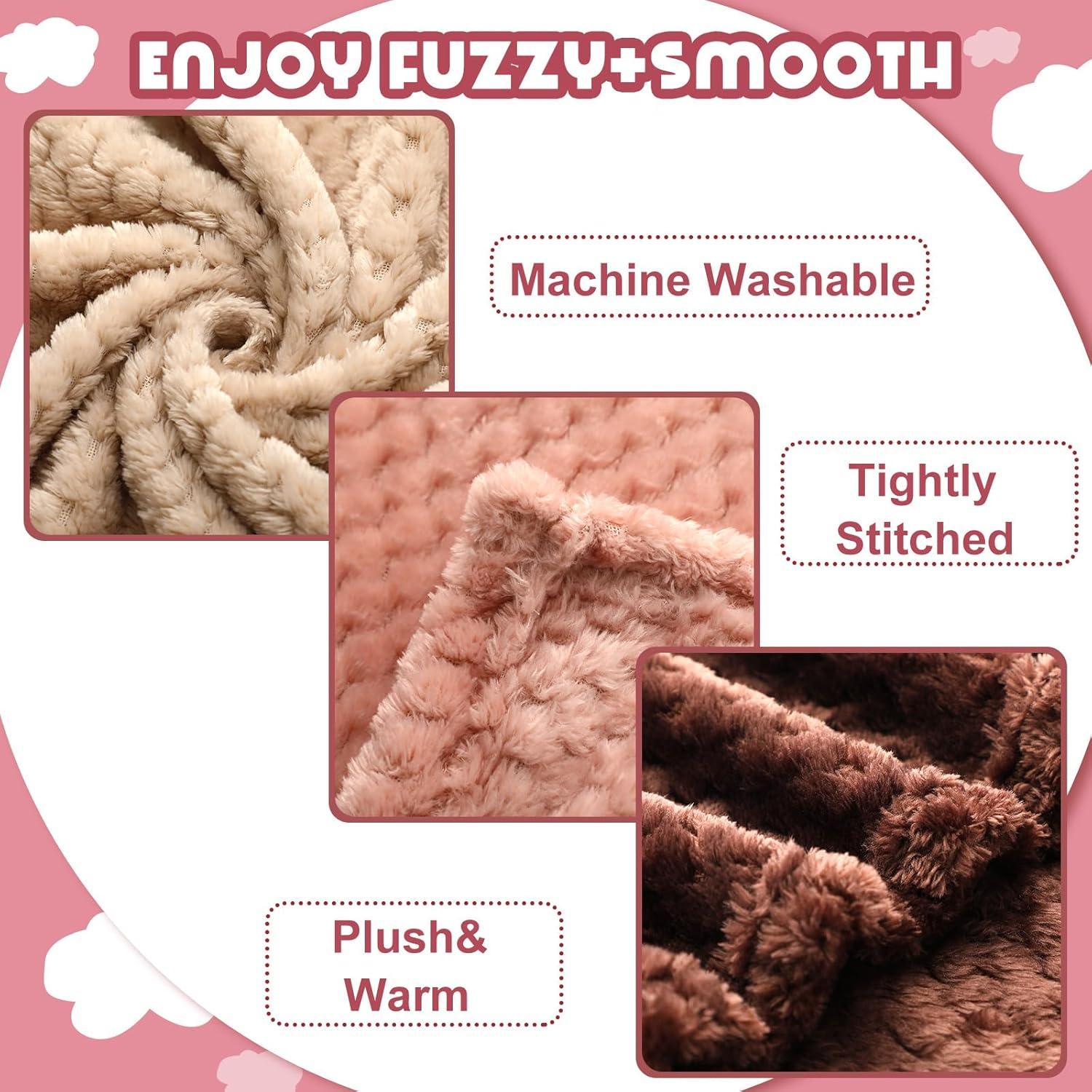 Manta Suave para Bebé Frienda 4 Pcs 80x60 cm Color Beige