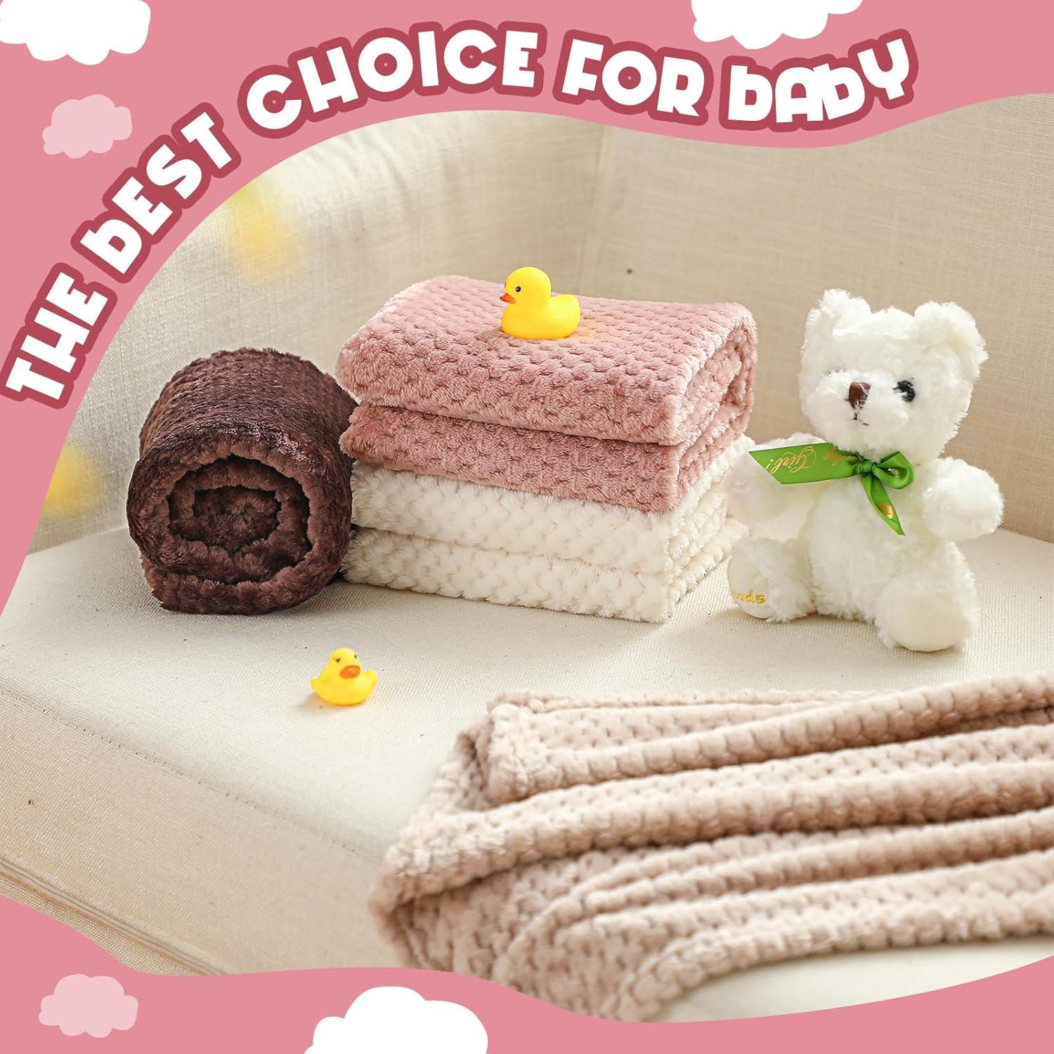 Manta Suave para Bebé Frienda 4 Pcs 80x60 cm Color Beige