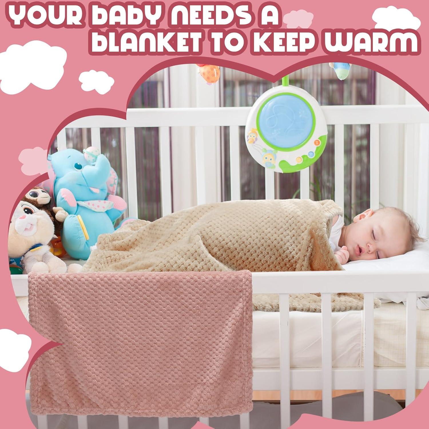 Manta Suave para Bebé Frienda 4 Pcs 80x60 cm Color Beige