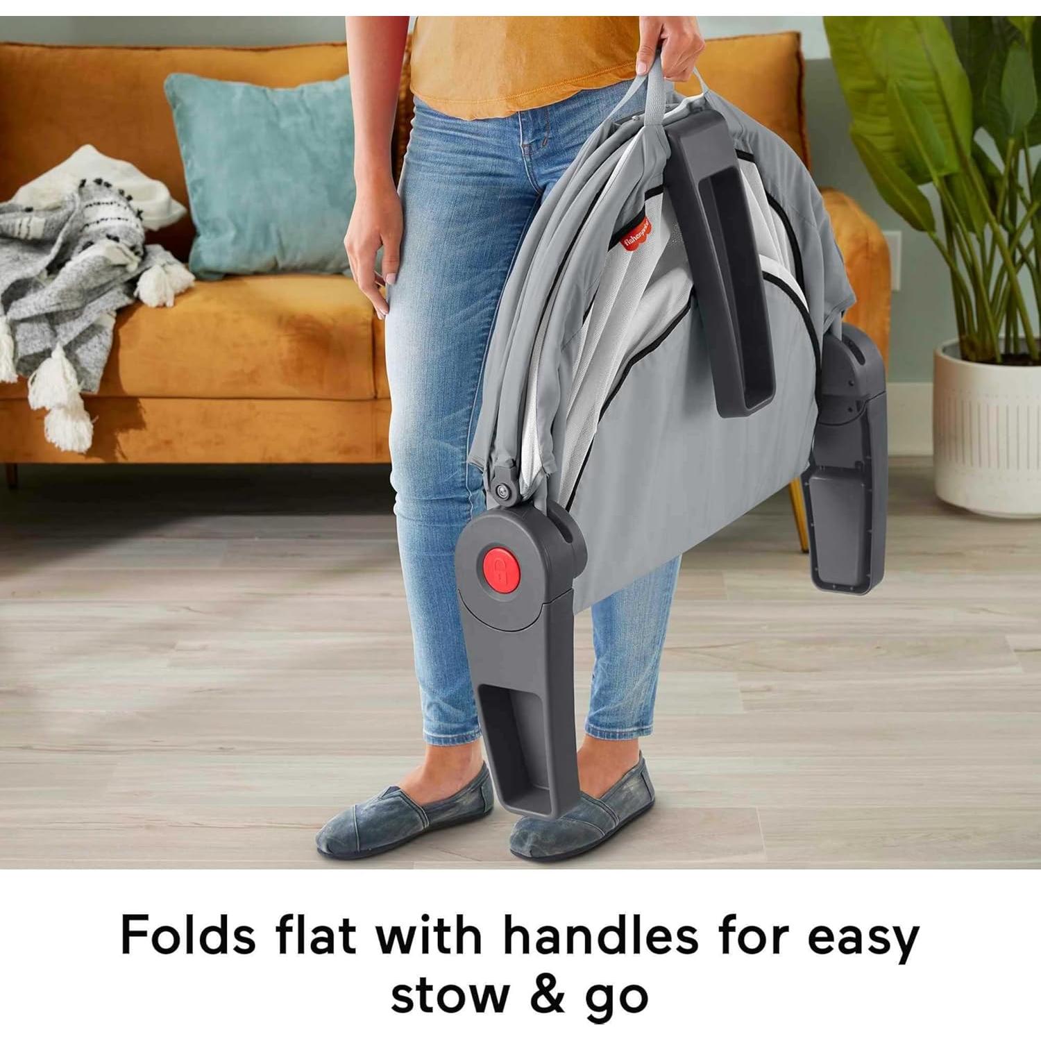 Cuna portátil Deluxe Fisher-Price HLV76 con proyector y música