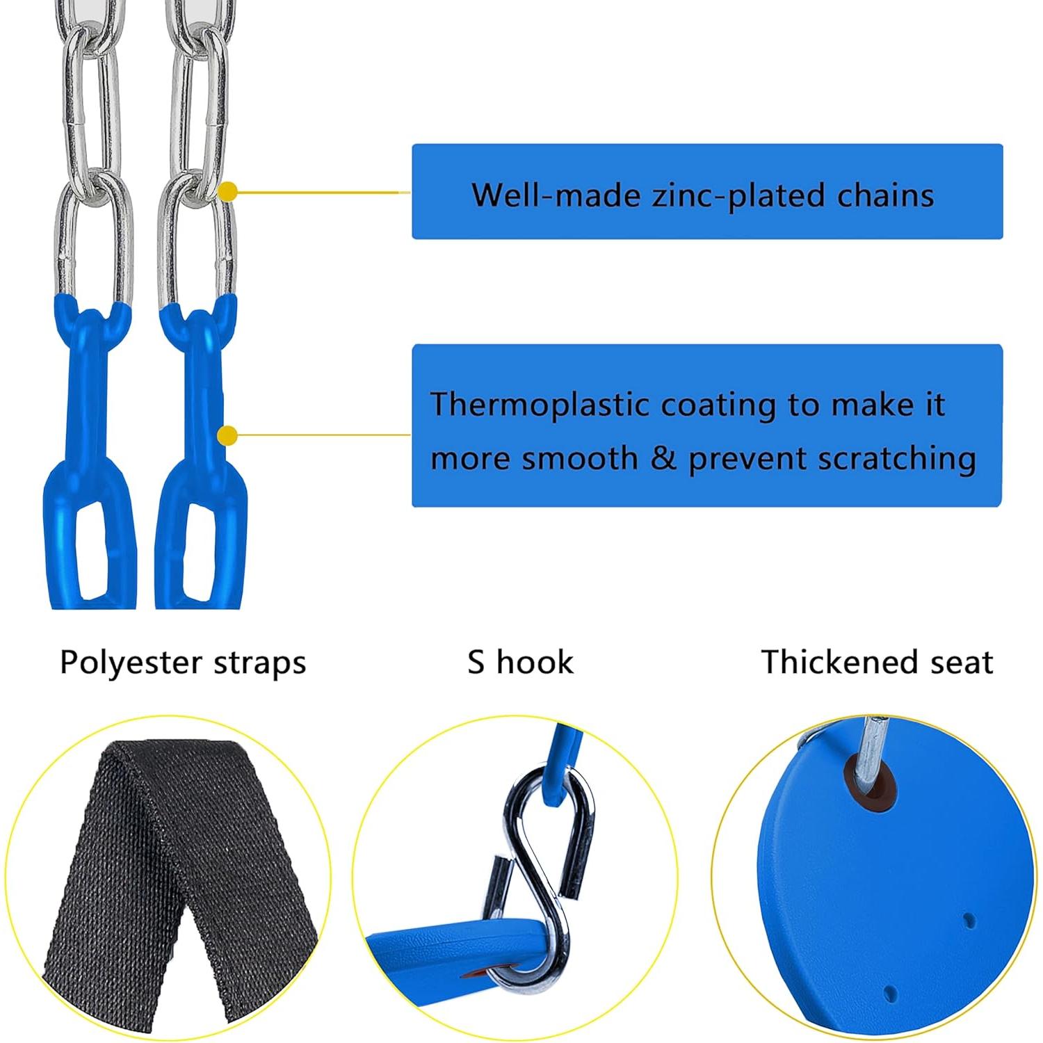 Asiento de Columpio KINSPORY para Niños - Alta Resistencia Azul