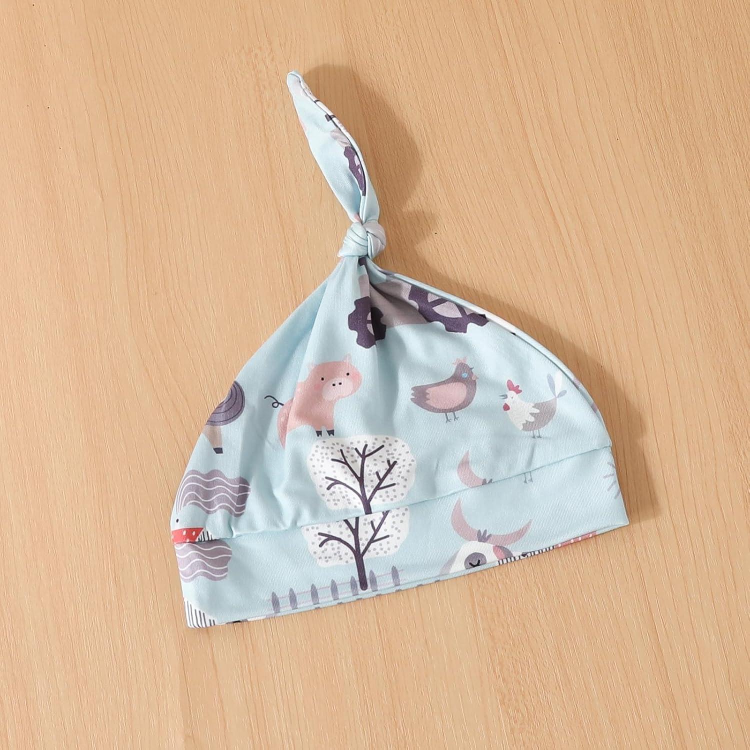 Conjunto de Pijama para Bebé AMAWMW Granja Azul 0-6 Meses