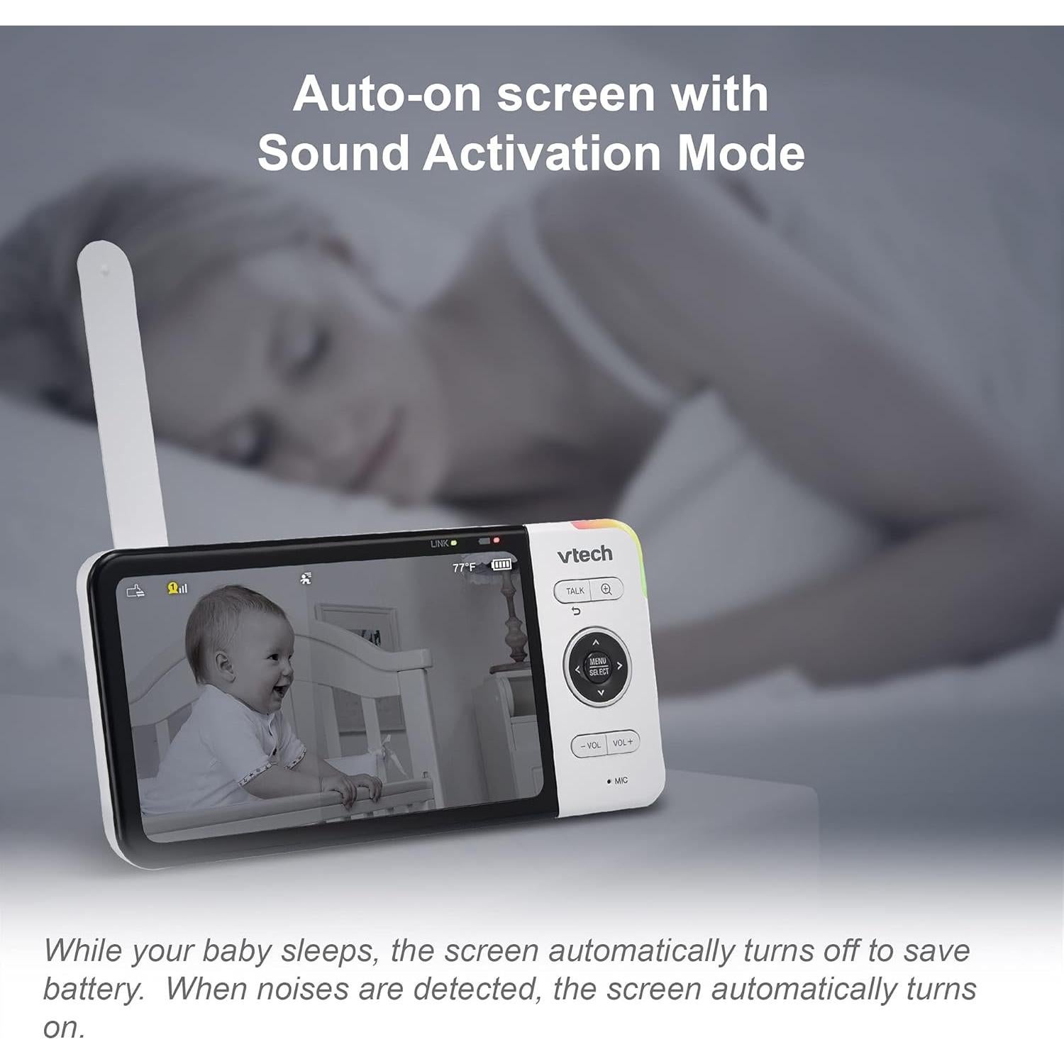 Monitor para Bebés VTech VM818HD 5" HD, Visión Nocturna, 1000 pies