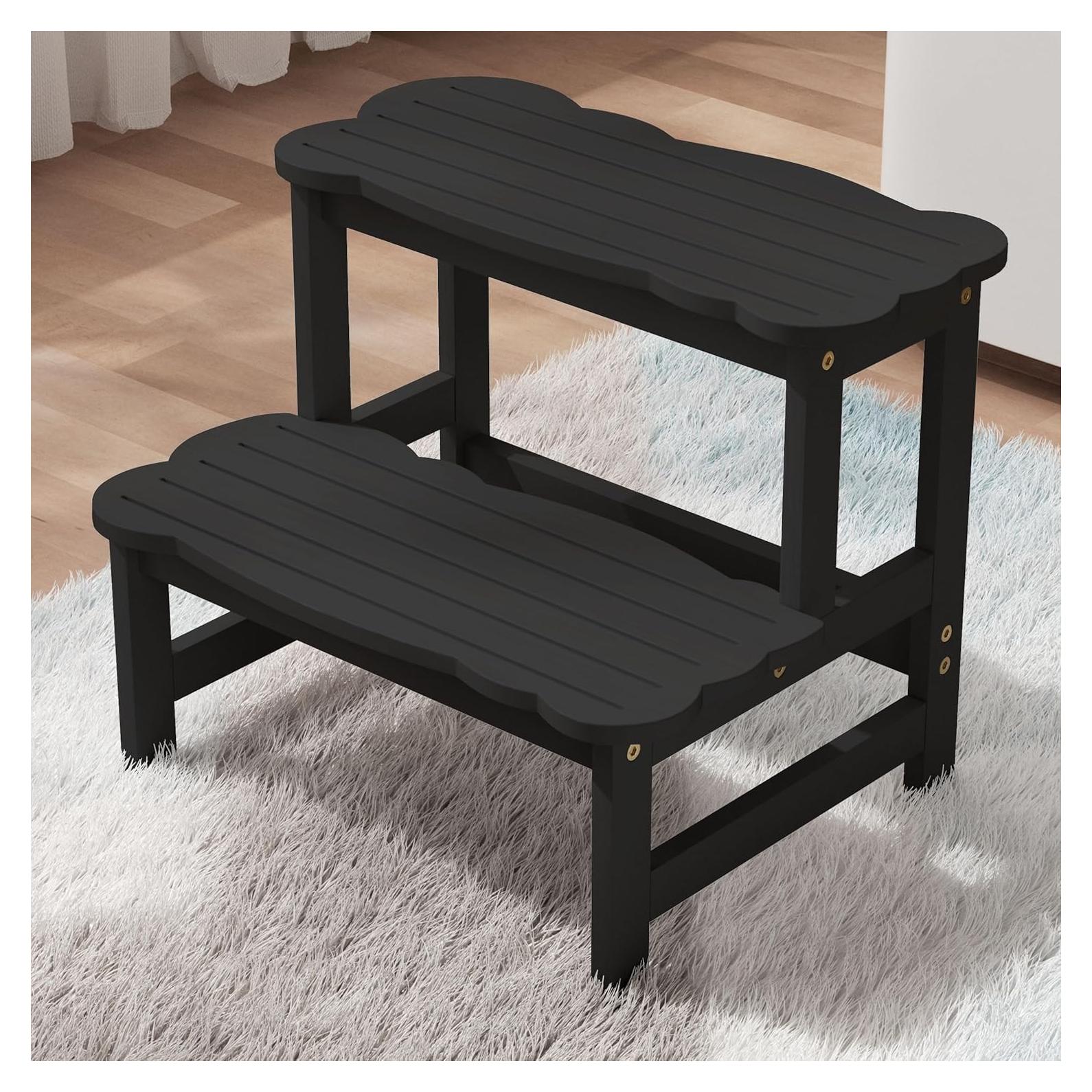 Escalera de Dos Pasos COSYLAND para Niños - Bambú Antideslizante