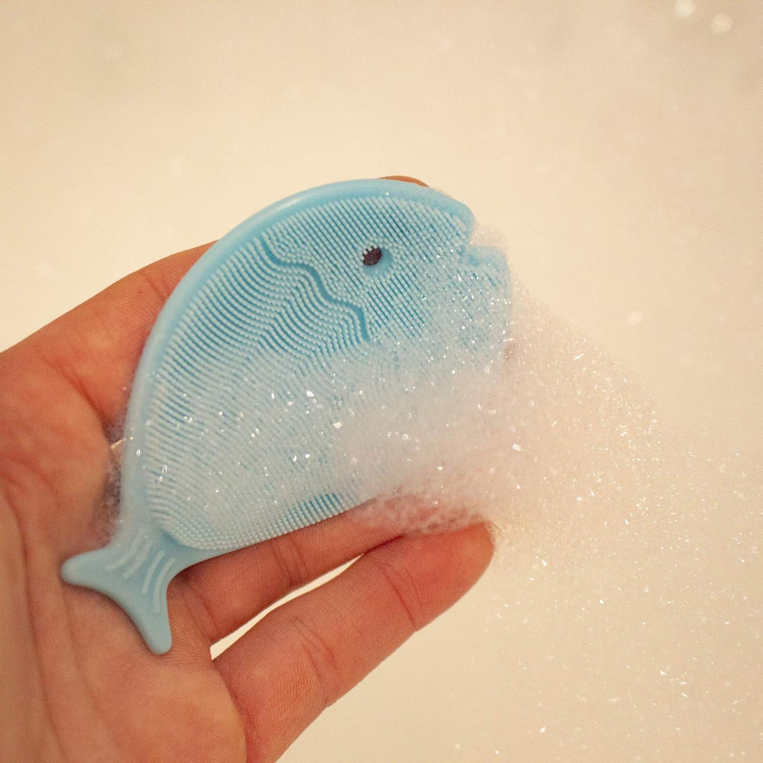 Cepillo de Silicona Innobaby para Bebés - Azul, Exfoliador Suave