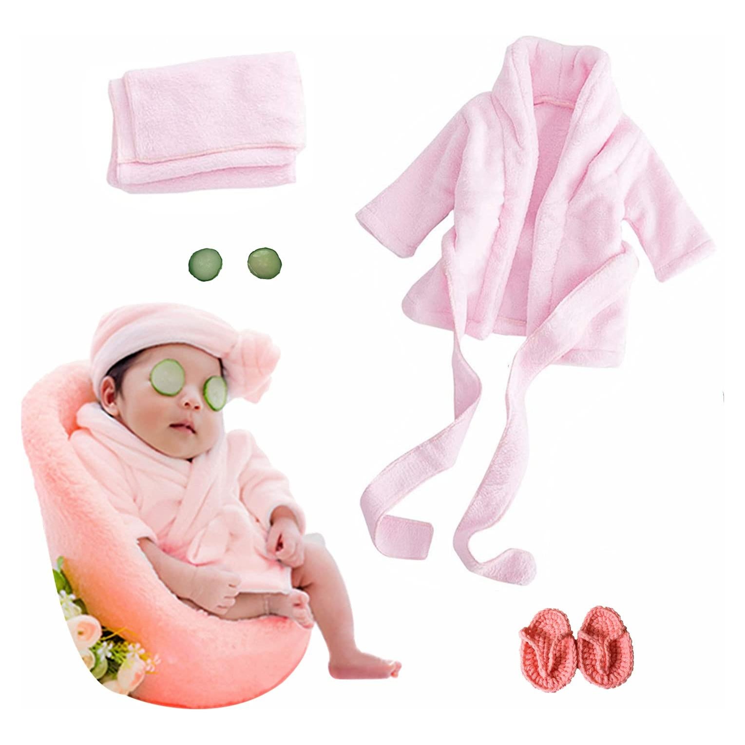 Conjunto Fotografía Recién Nacido DISTART 5 Piezas Algodón Rosa