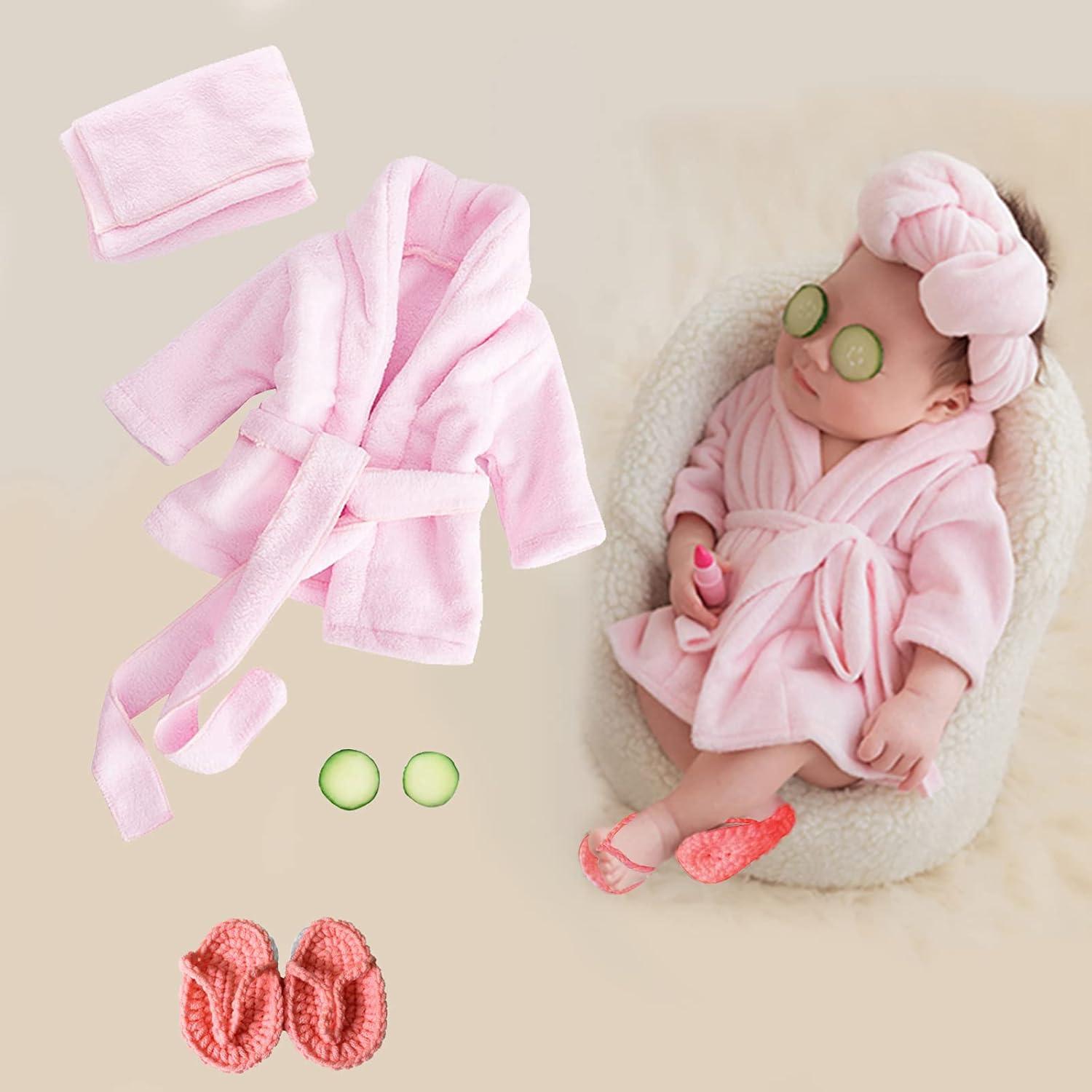 Conjunto Fotografía Recién Nacido DISTART 5 Piezas Algodón Rosa