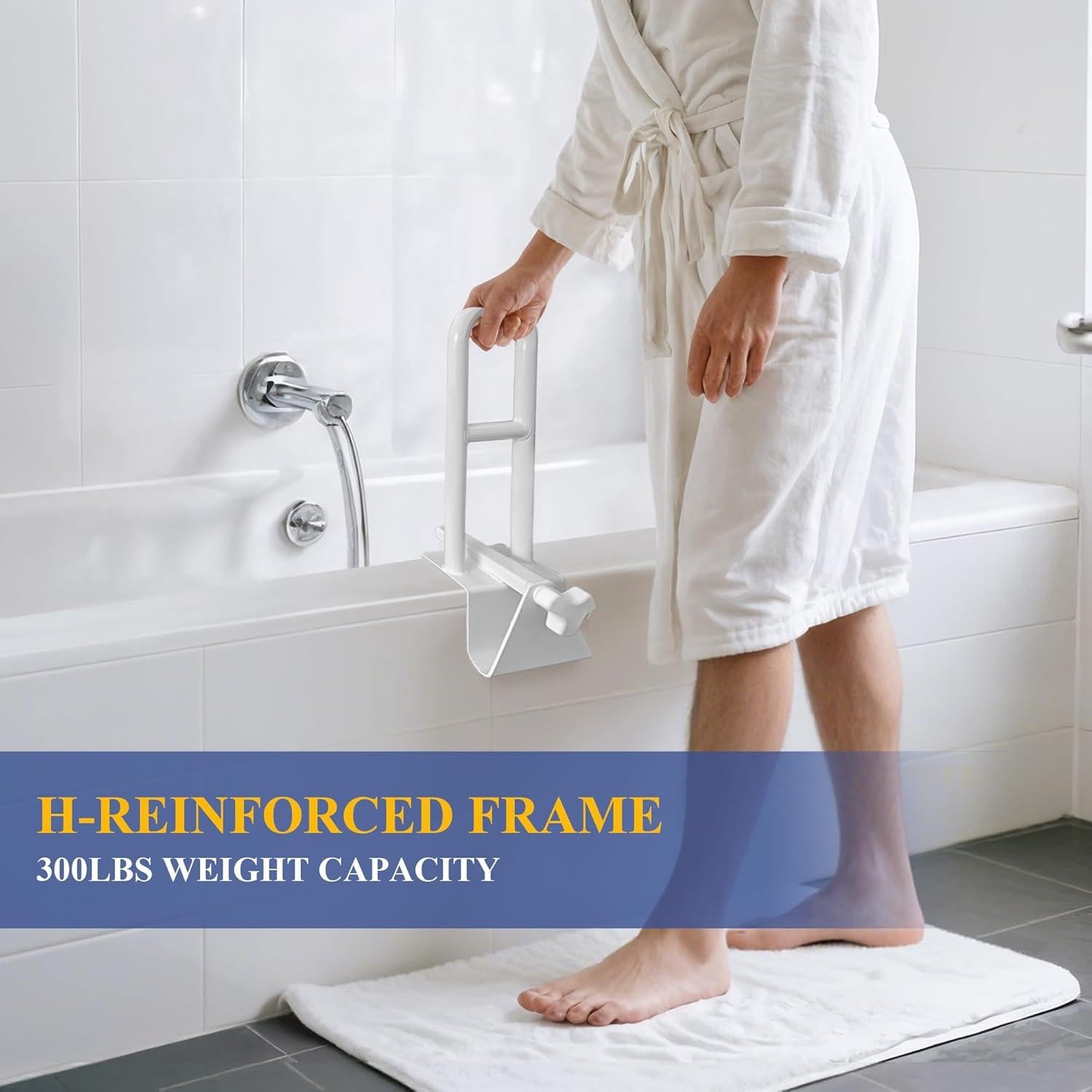 Barra de Seguridad para Bañera UNLICON Ajustable Blanca 300 kg