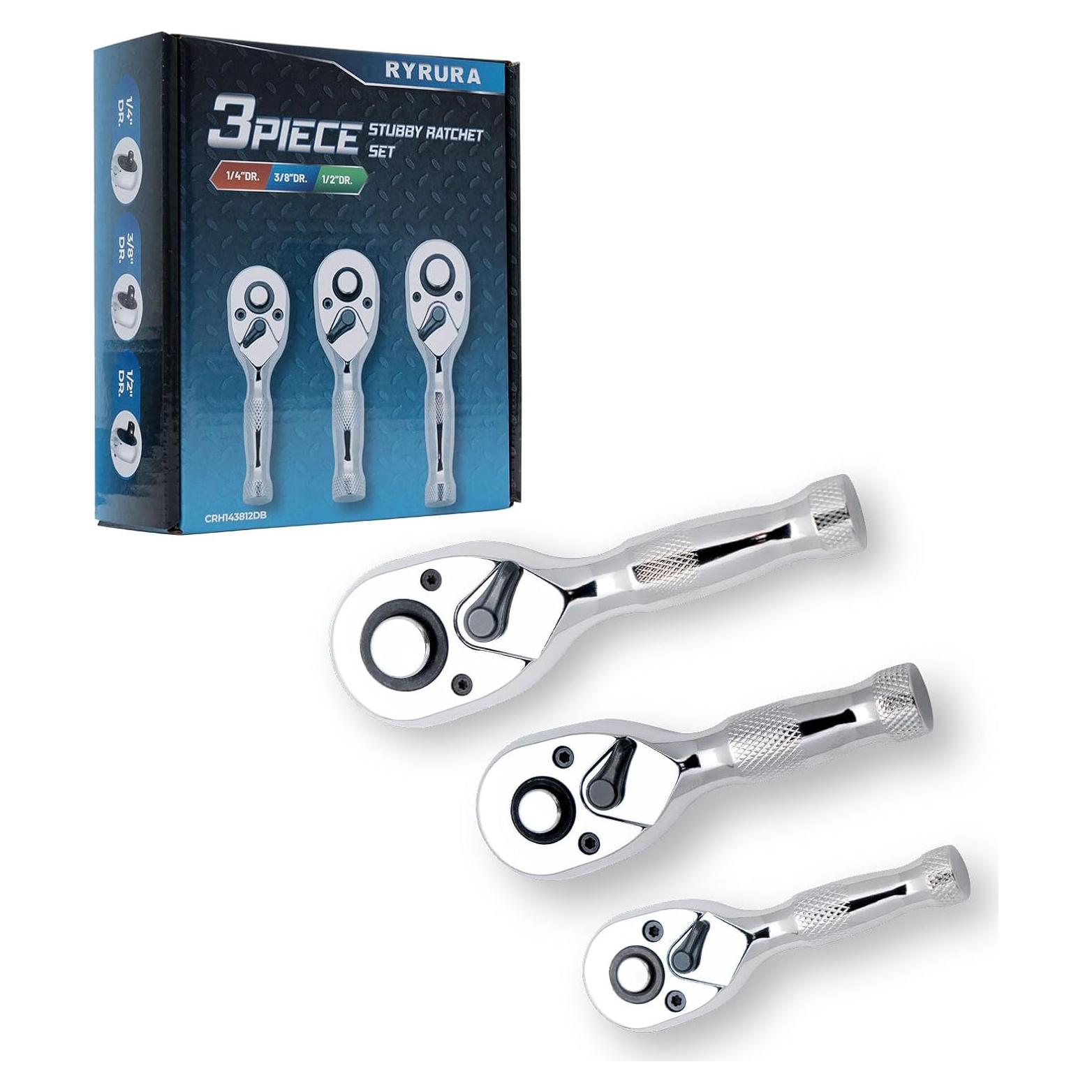 Juego de Llaves de Carraca Ryrura 1/4" 3/8" 1/2" Mini