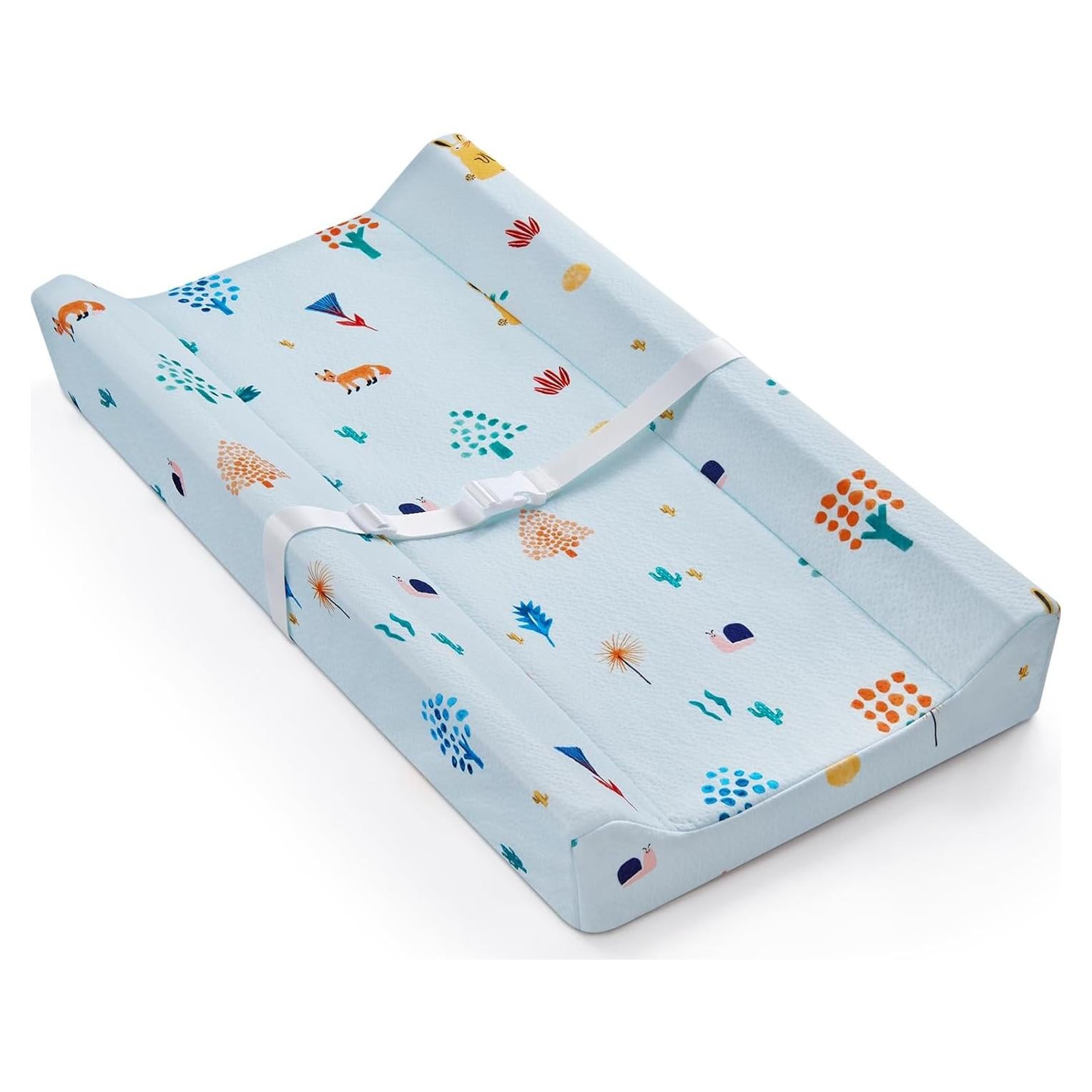 Almohadilla para Cambiar Bebés Blissful Azul Impermeable 79.4x40.6cm