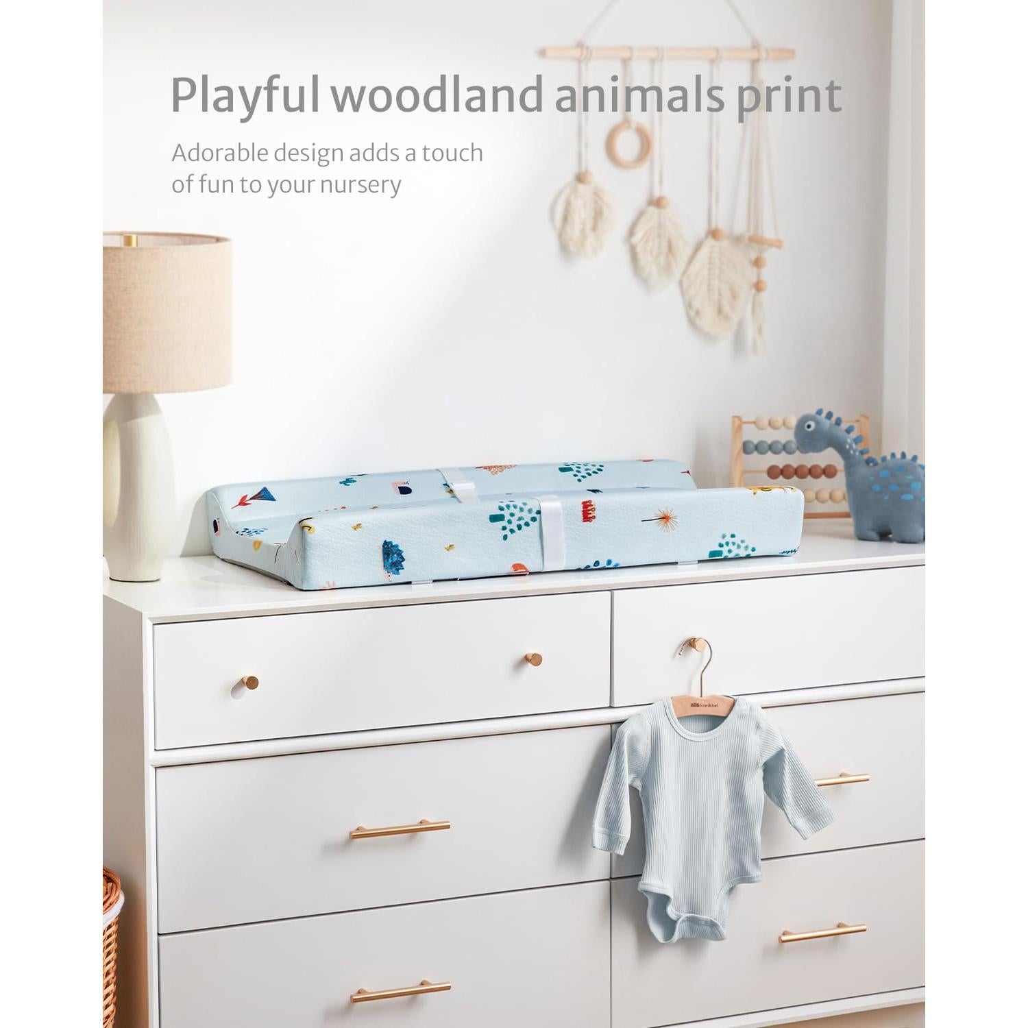 Almohadilla para Cambiar Bebés Blissful Azul Impermeable 79.4x40.6cm