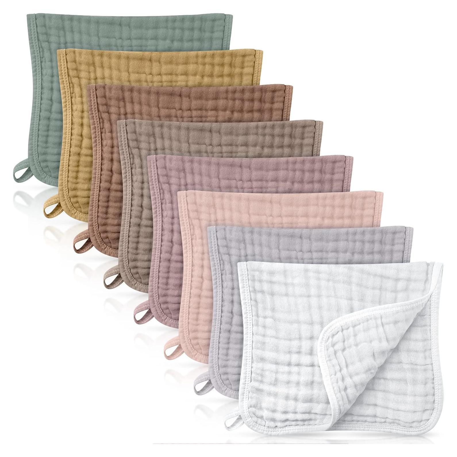 8 Paquetes de Pañales de Muselina Remagr 25x50 cm Algodón