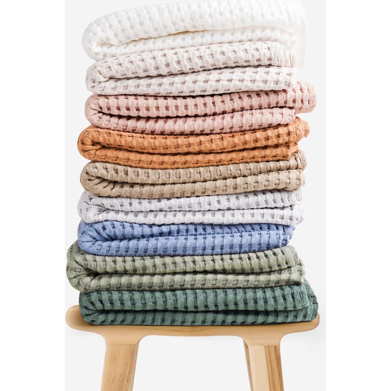 Manta de arrullo Konssy Waffle Verde Amy 104x94 cm