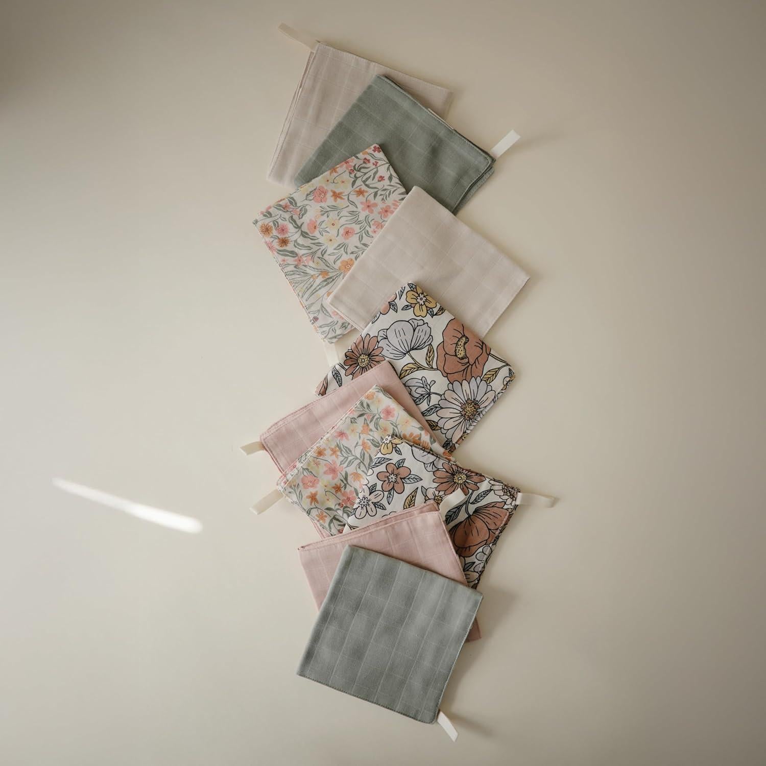 Toallas de Muselina de Algodón Orgánico Mushie - Paquete de 5