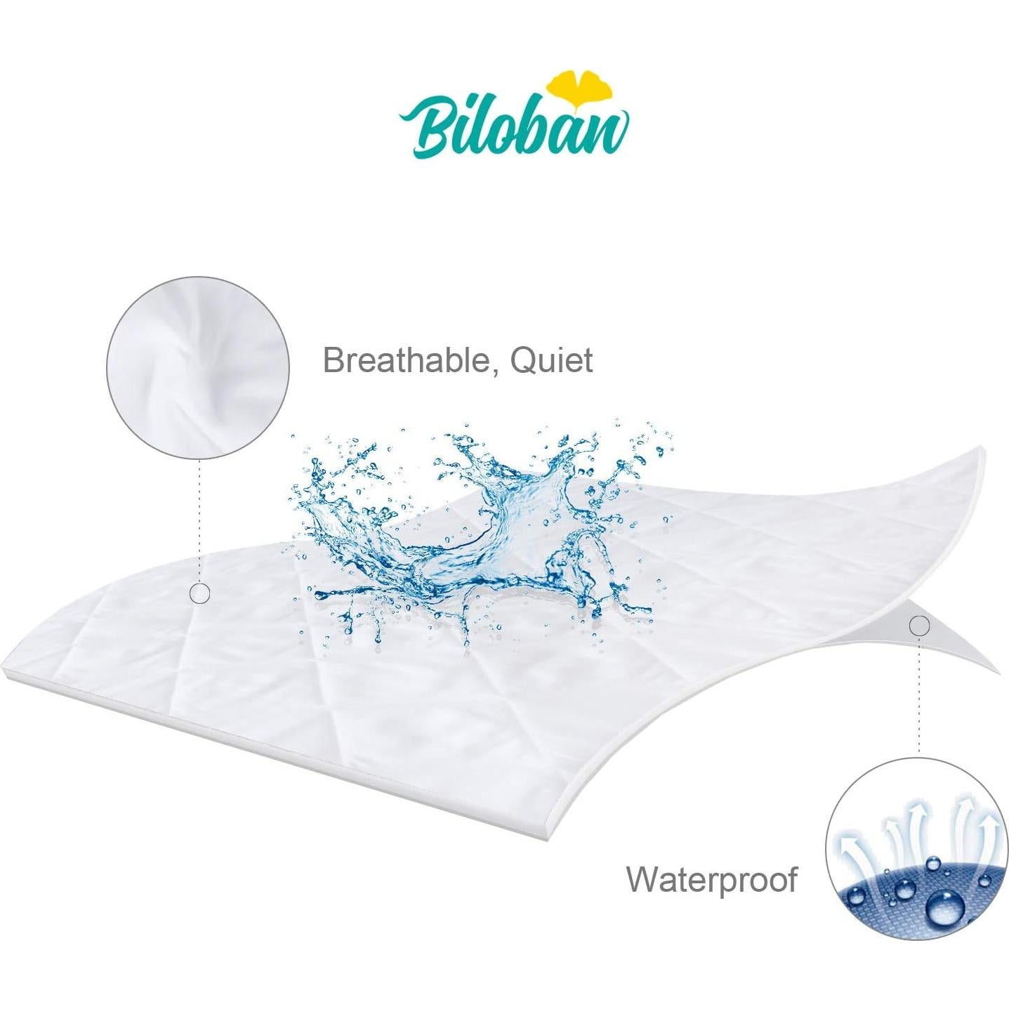 Protector de Colchón de Cuna Biloban Impermeable 132x71 cm